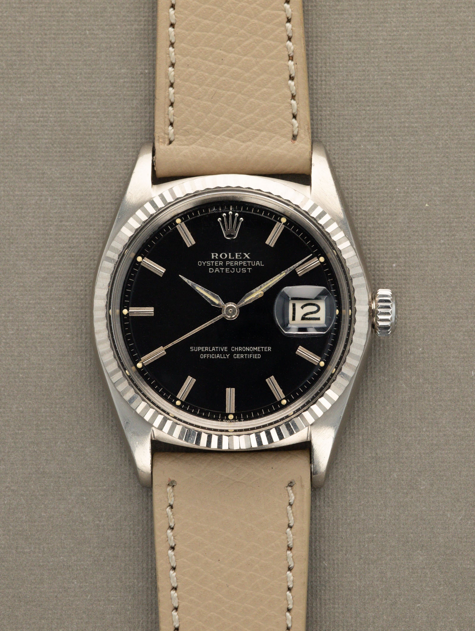Rolex Datejust Ref. 1601/9 White Gold - Black 'Gilt' Dial