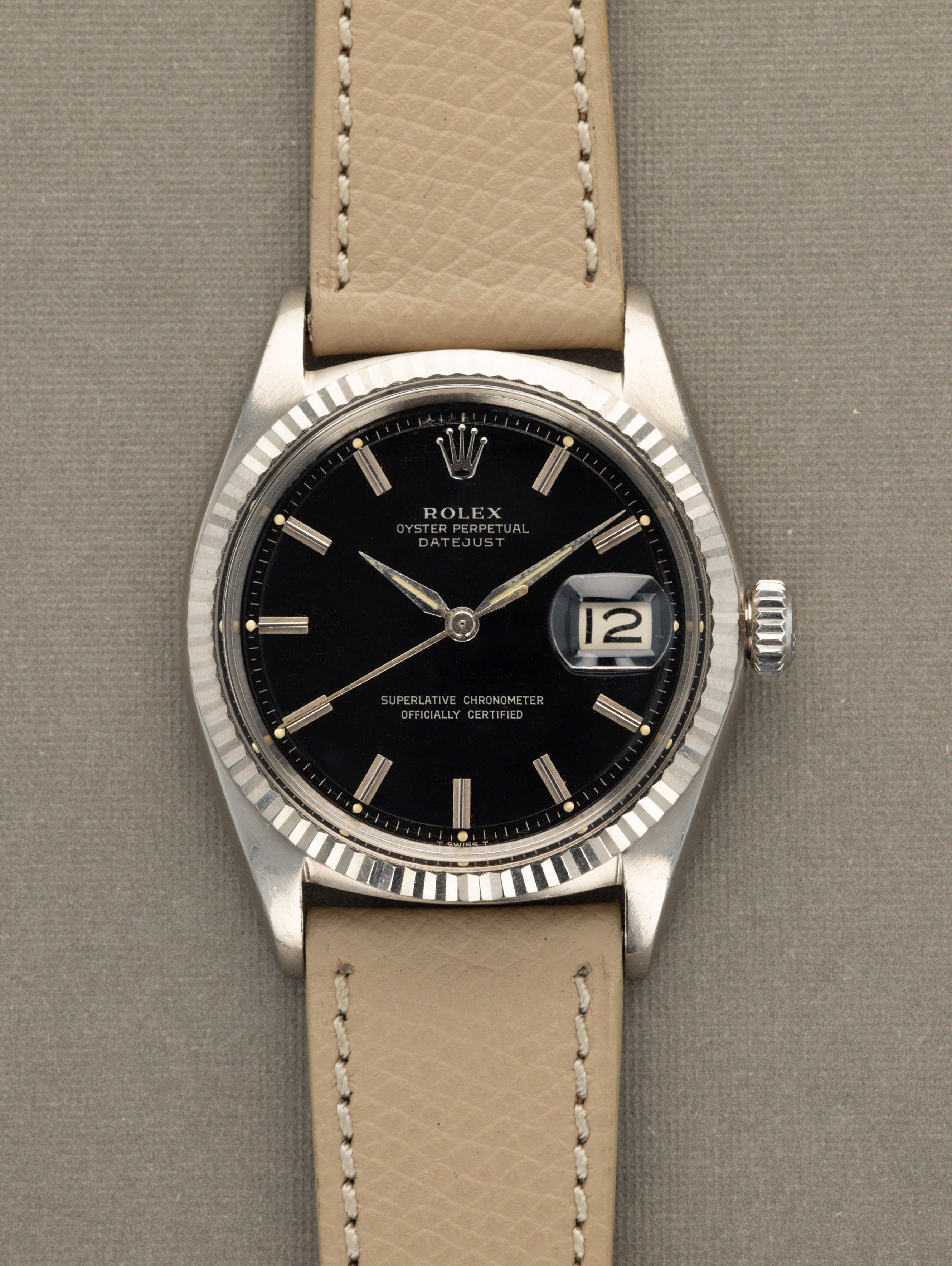 Rolex Datejust Ref. 1601/9 White Gold - Black 'Gilt' Dial