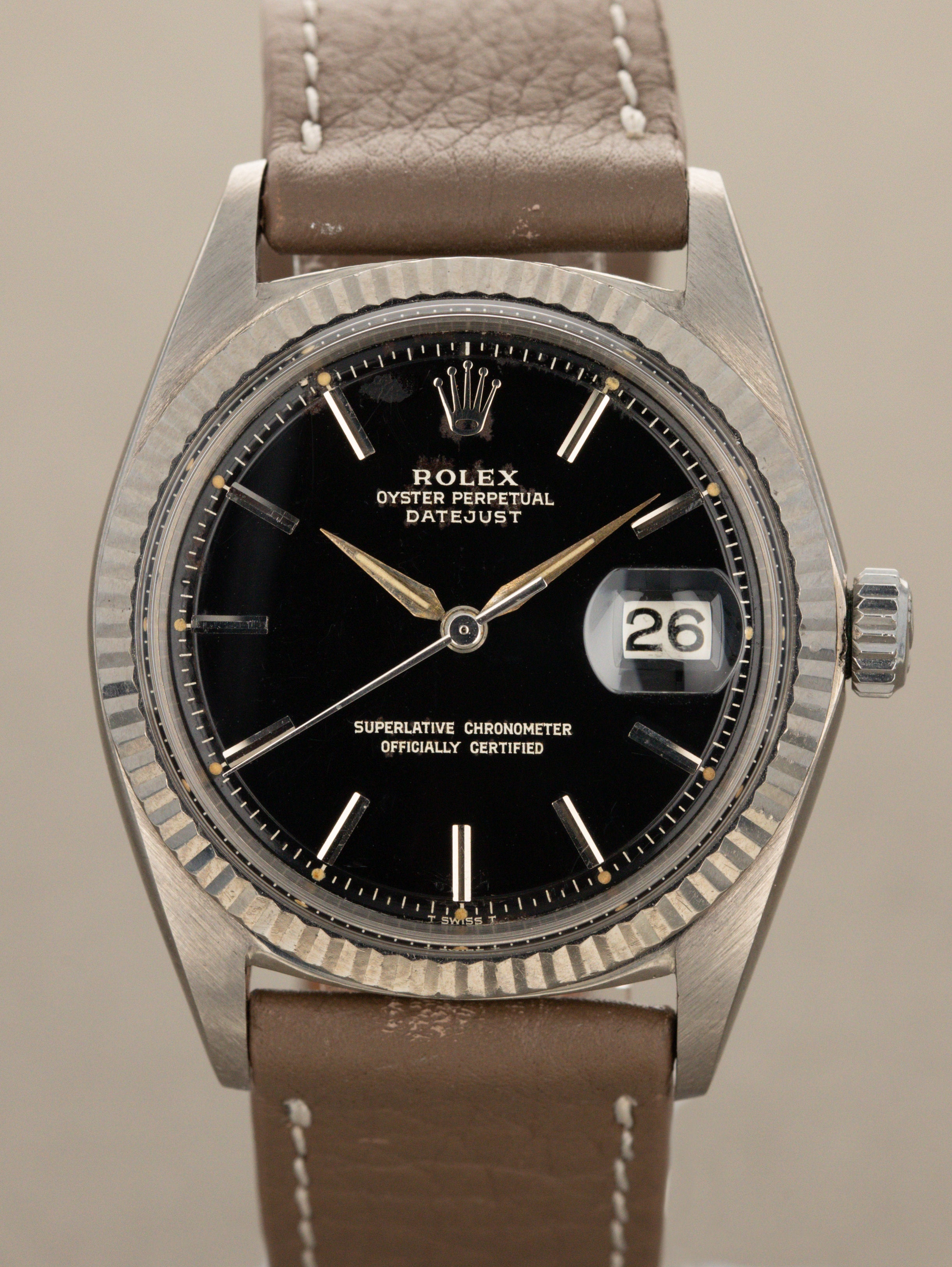 Rolex Datejust Ref. 1601/9 - White Gold Black 'Gilt' Dial