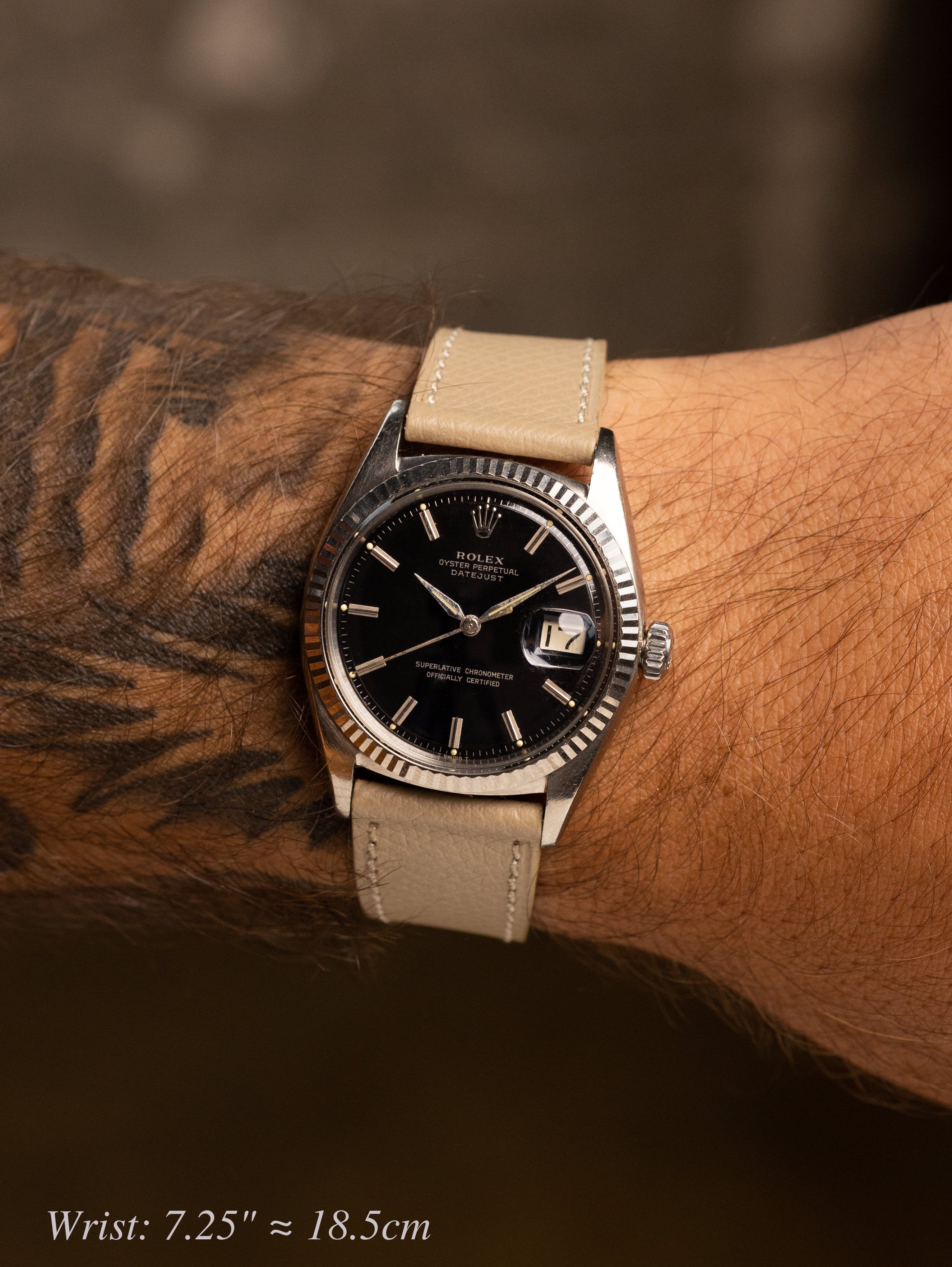 Rolex Datejust Ref. 1601/9 White Gold - Black 'Gilt' Dial