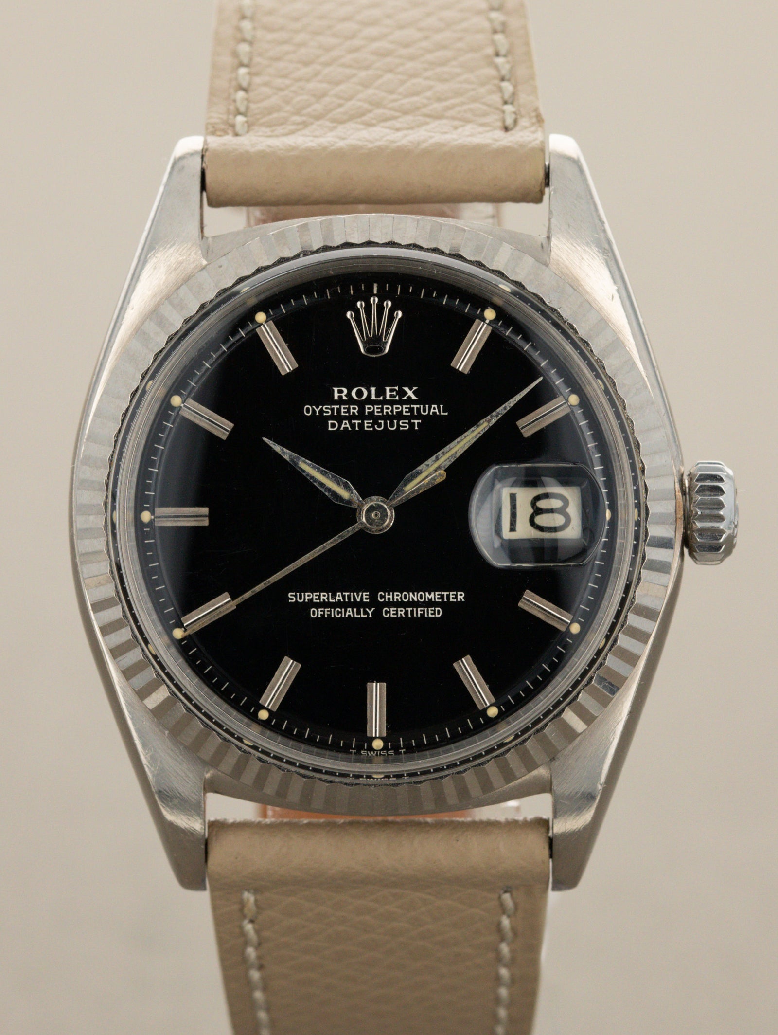 Rolex Datejust Ref. 1601/9 White Gold - Black 'Gilt' Dial