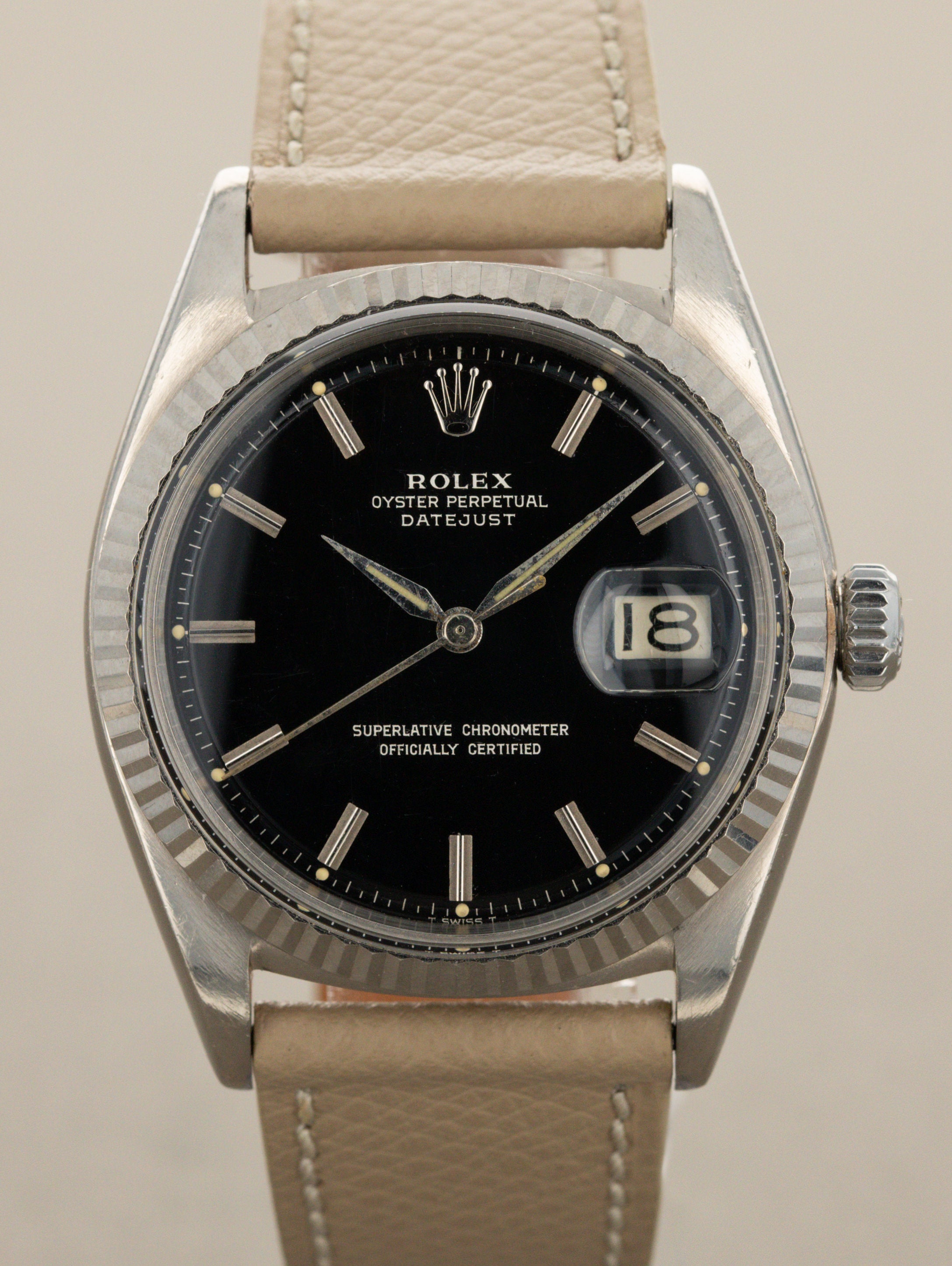 Rolex Datejust Ref. 1601/9 White Gold - Black 'Gilt' Dial