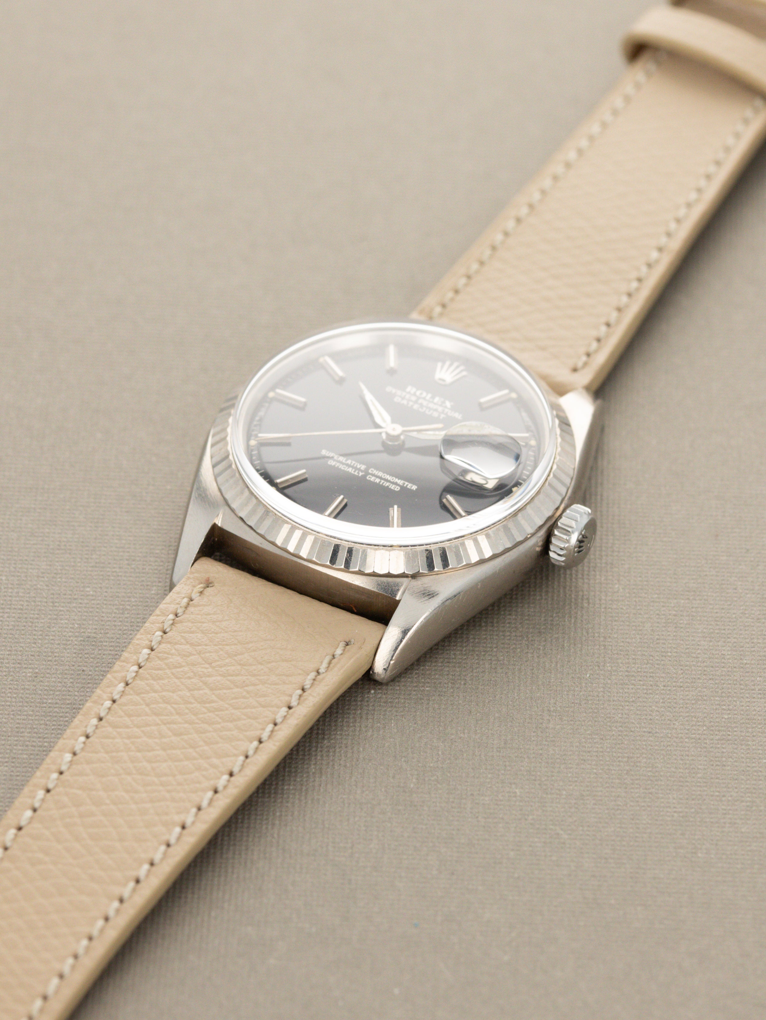Rolex Datejust Ref. 1601/9 White Gold - Black 'Gilt' Dial