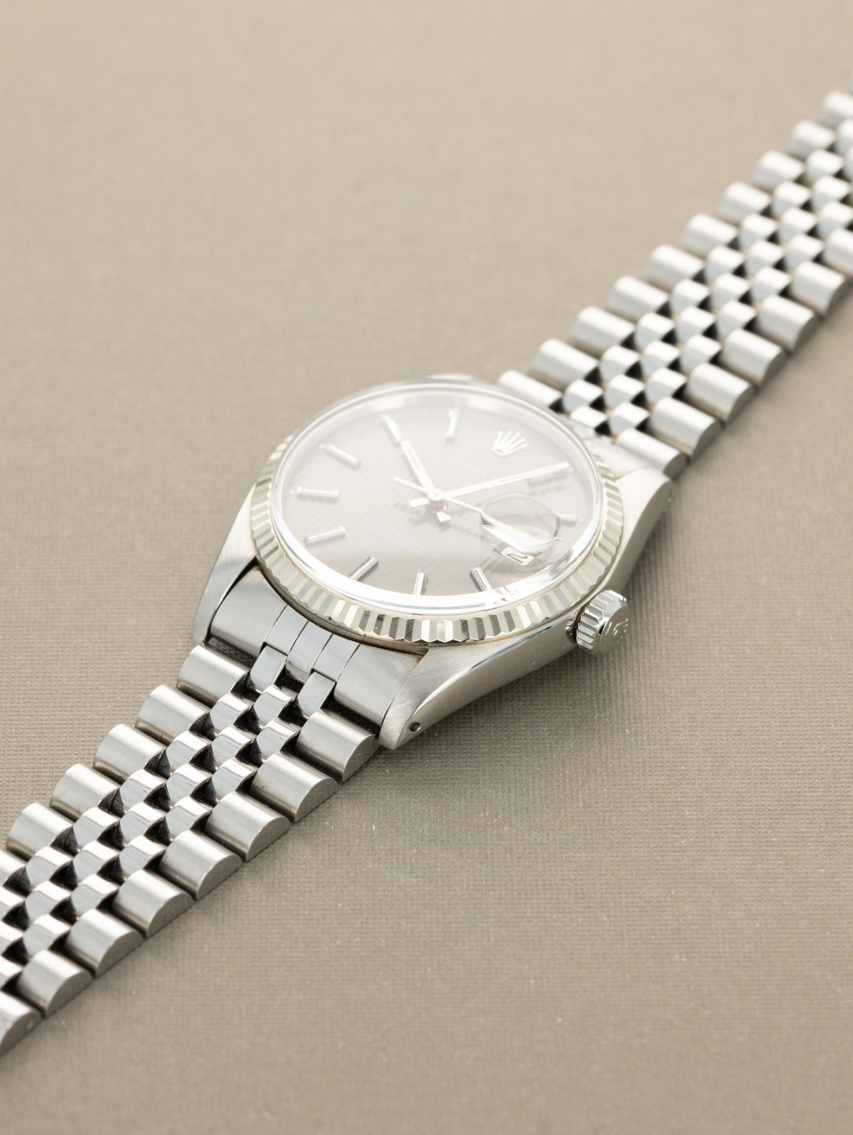 Rolex Datejust Ref. 16014 - Grey 'Tapestry' Dial W/ Box & Papers