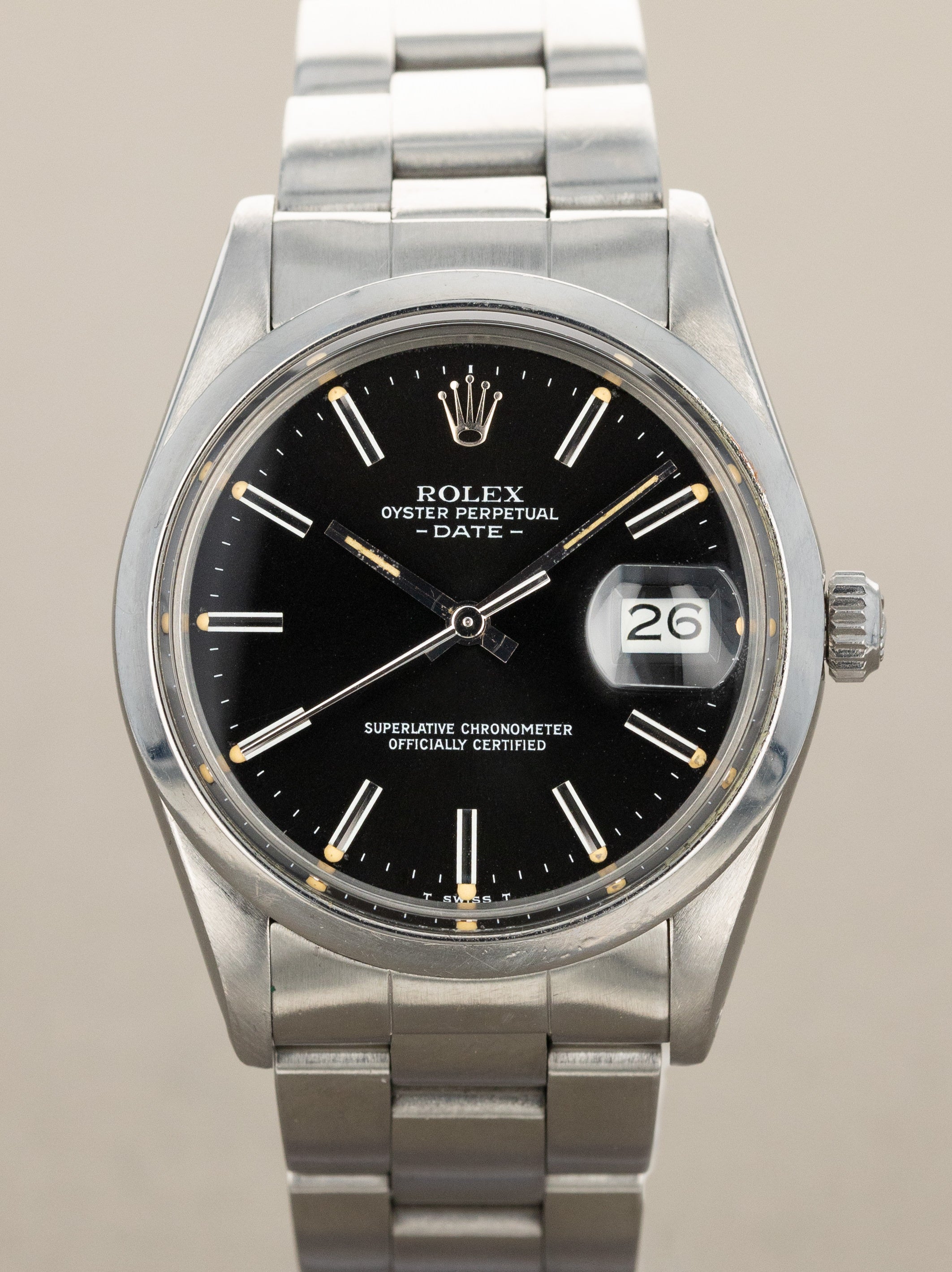 Rolex Oyster Perpetual Date Ref. 15000 - Gloss Black Dial