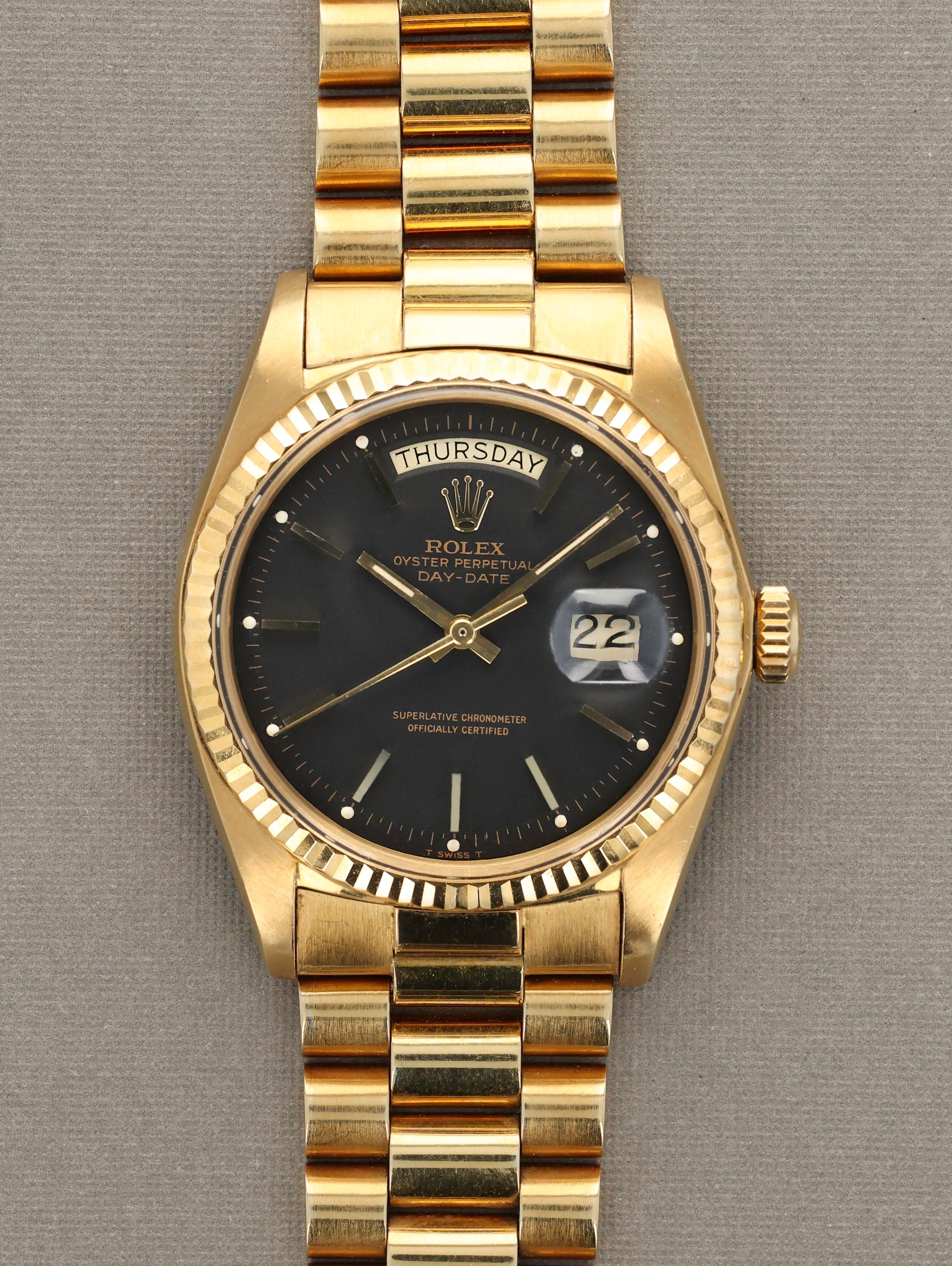 Rolex Day-Date Ref. 1803 Matte Black Double Punched Papers