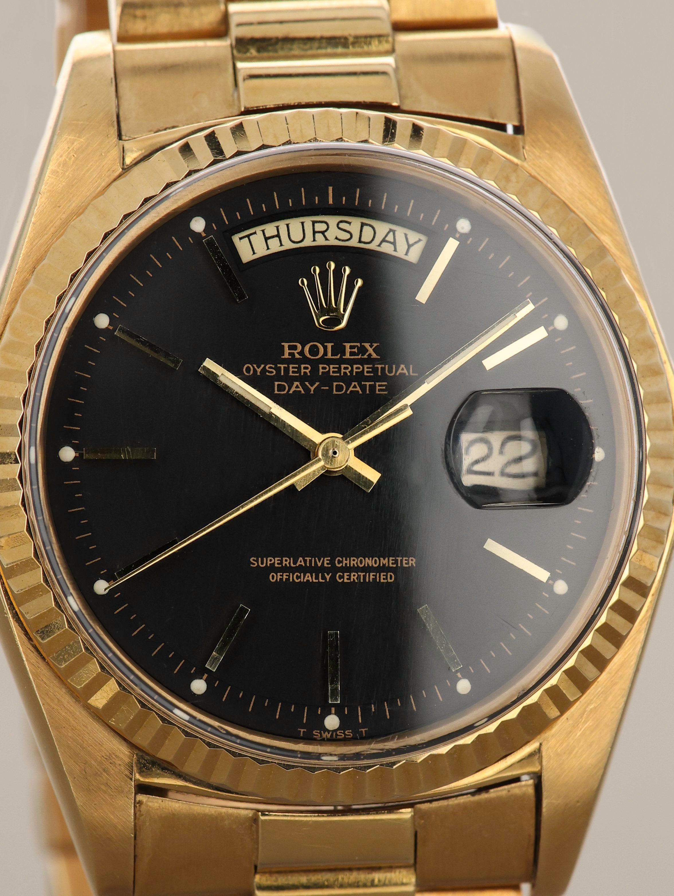 Rolex Day-Date Ref. 1803 Matte Black Double Punched Papers