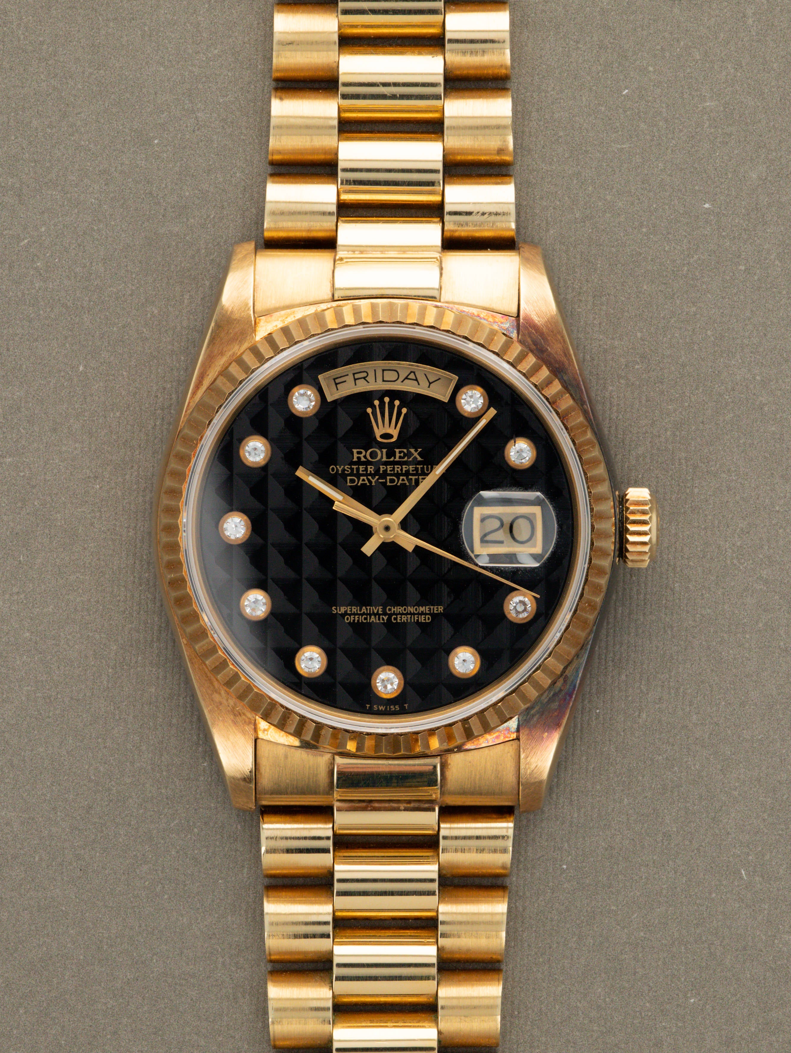 Rolex Day-Date Ref. 18038 - 'Onyx Pyramid' Dial Unpolished