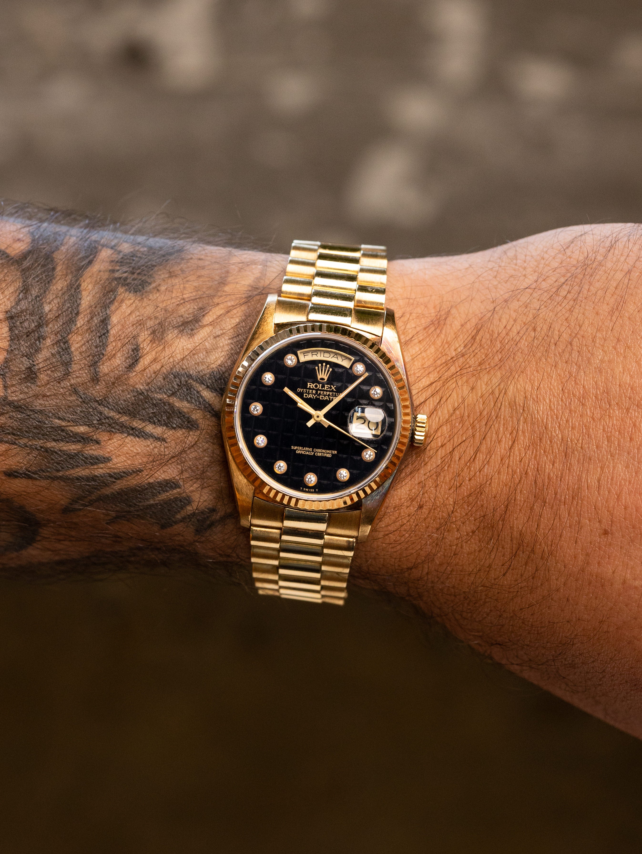 Rolex Day-Date Ref. 18038 - 'Onyx Pyramid' Dial Unpolished