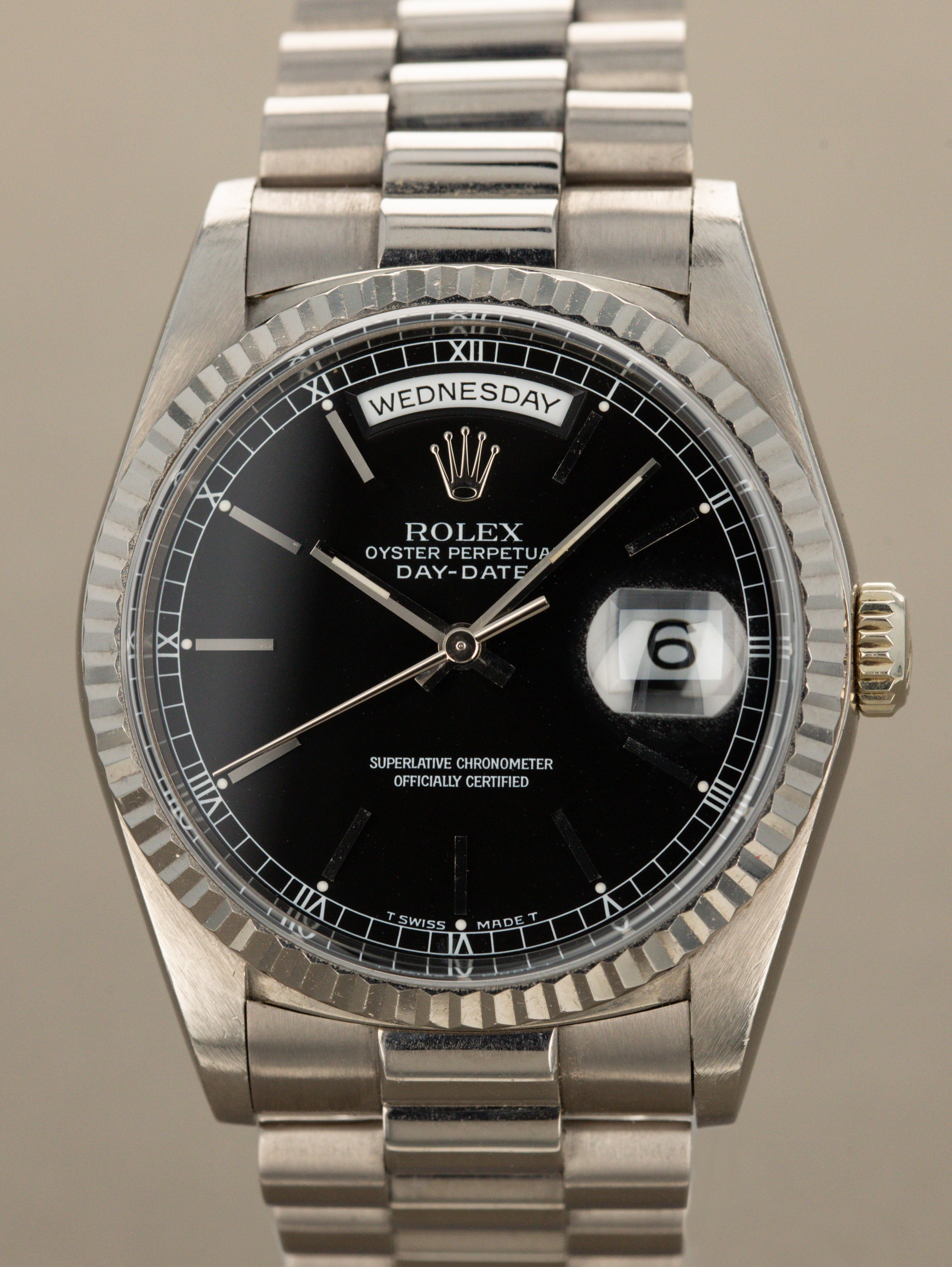 Rolex Day-Date Ref. 18239 - 'Double Quickset' Black Dial Unpolished