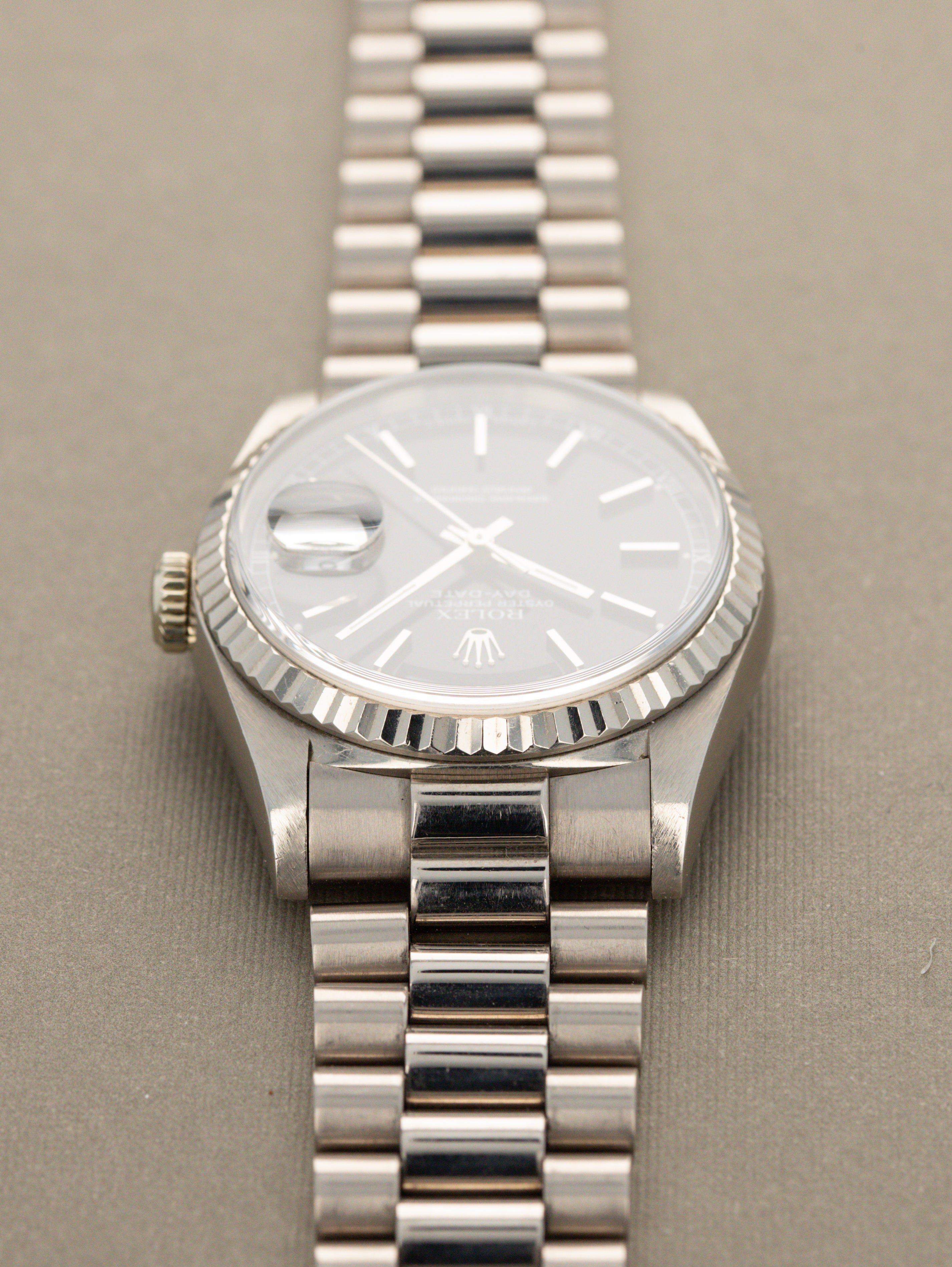 Rolex Day-Date Ref. 18239 - 'Double Quickset' Black Dial Unpolished