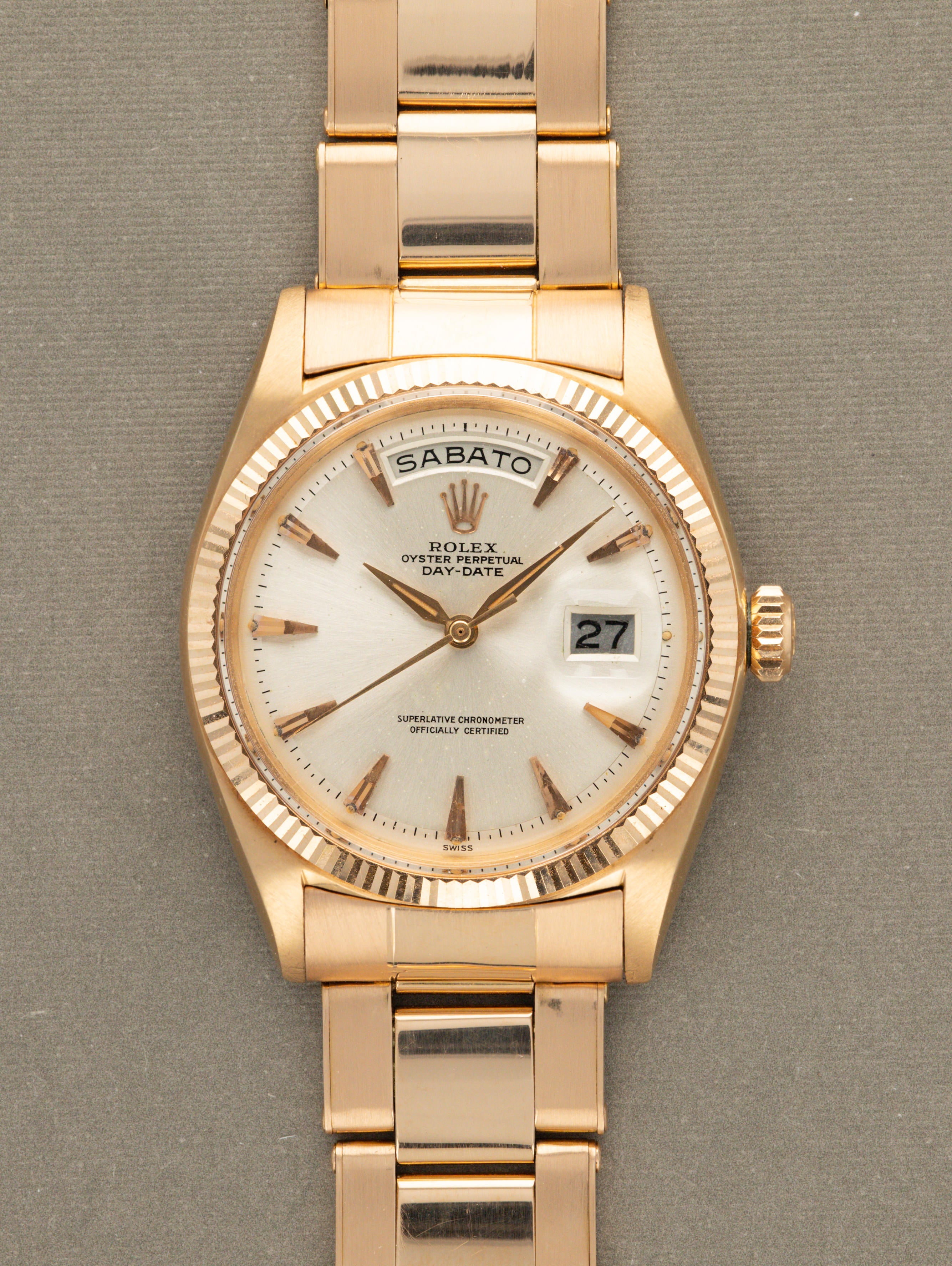 Rolex Day-Date Ref. 1803 - Rose Gold w/ Silver 'Claw' Dial LNOS w/ Caseback Sticker