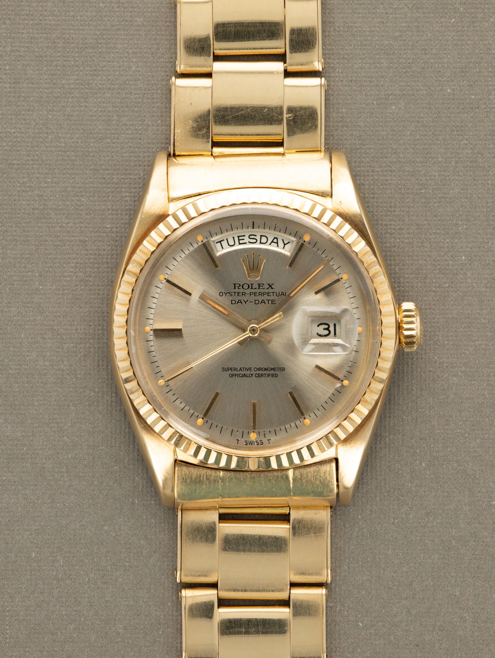 Rolex Day-Date Ref. 1803 - Sunburst Grey Dial w/ Box & Papers