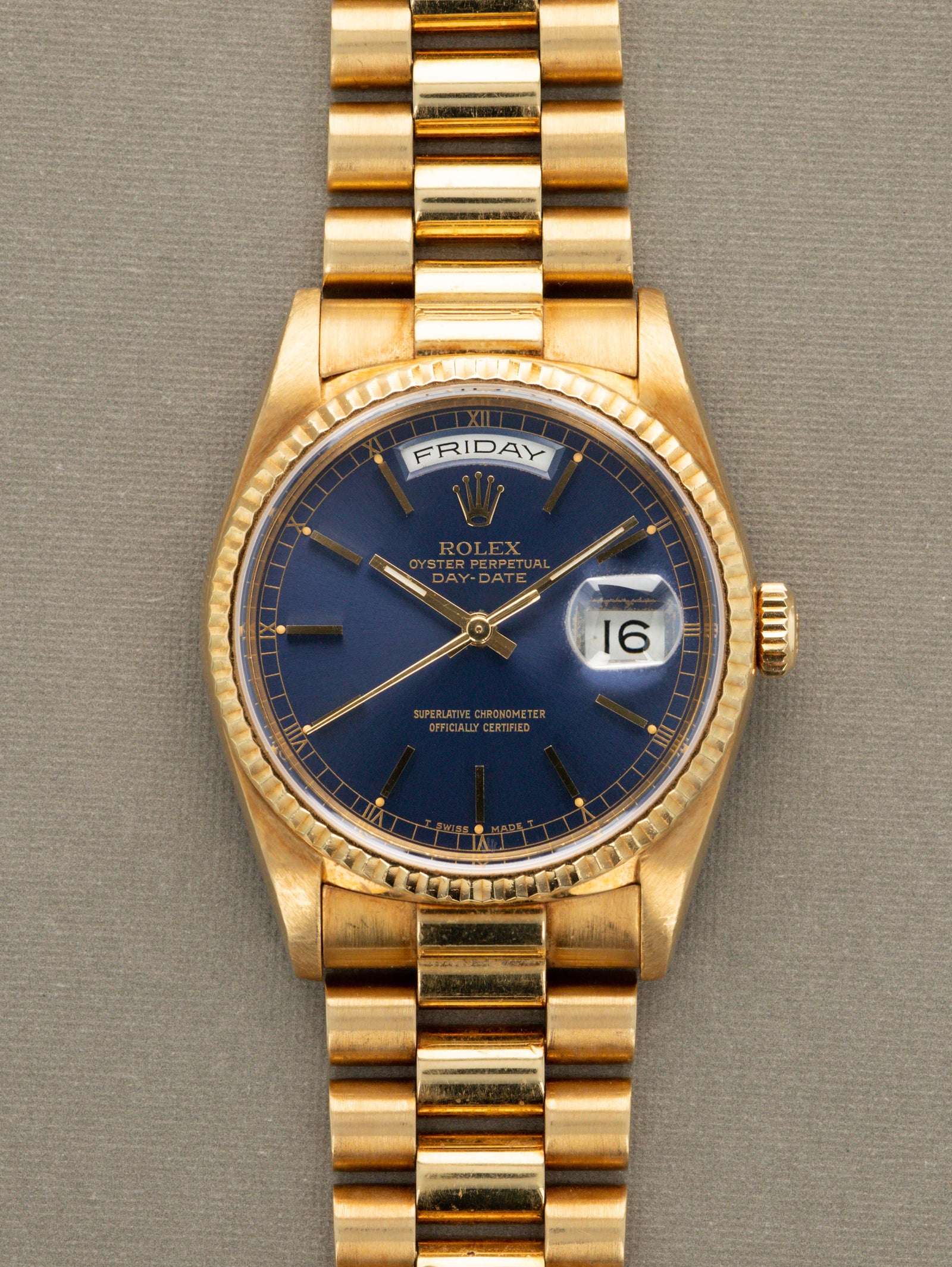 Rolex Day-Date Ref. 18238 - Blue 'Sunburst' Dial