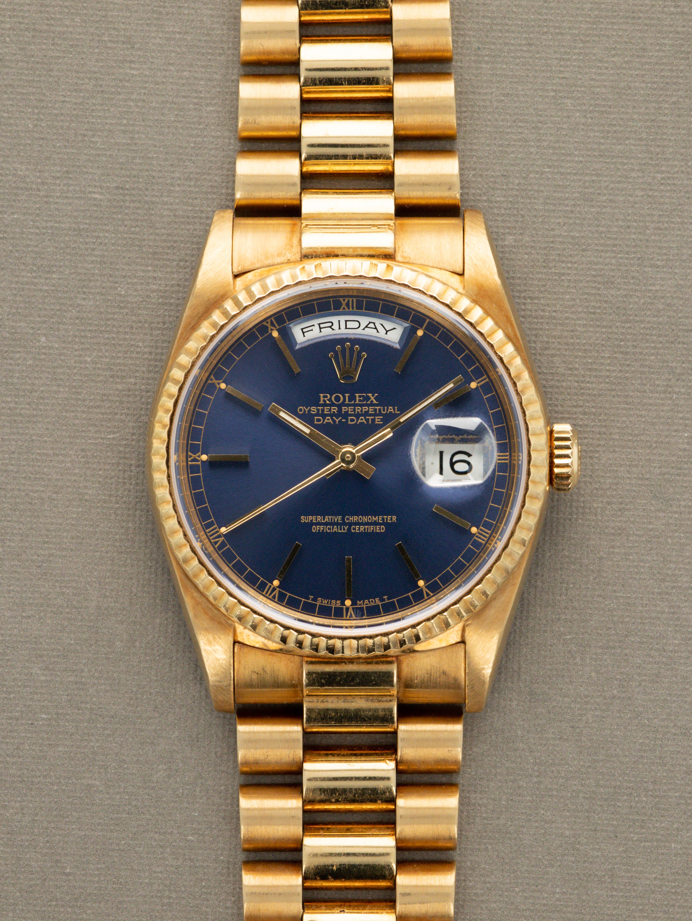 Rolex Day-Date Ref. 18238 - Blue 'Sunburst' Dial