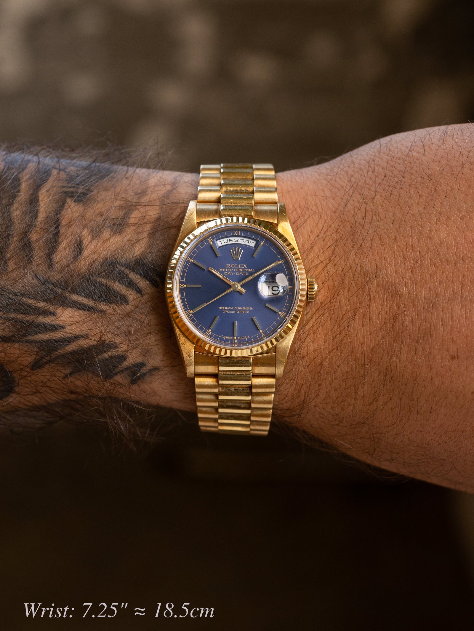 Rolex Day-Date Ref. 18238 - Blue 'Sunburst' Dial