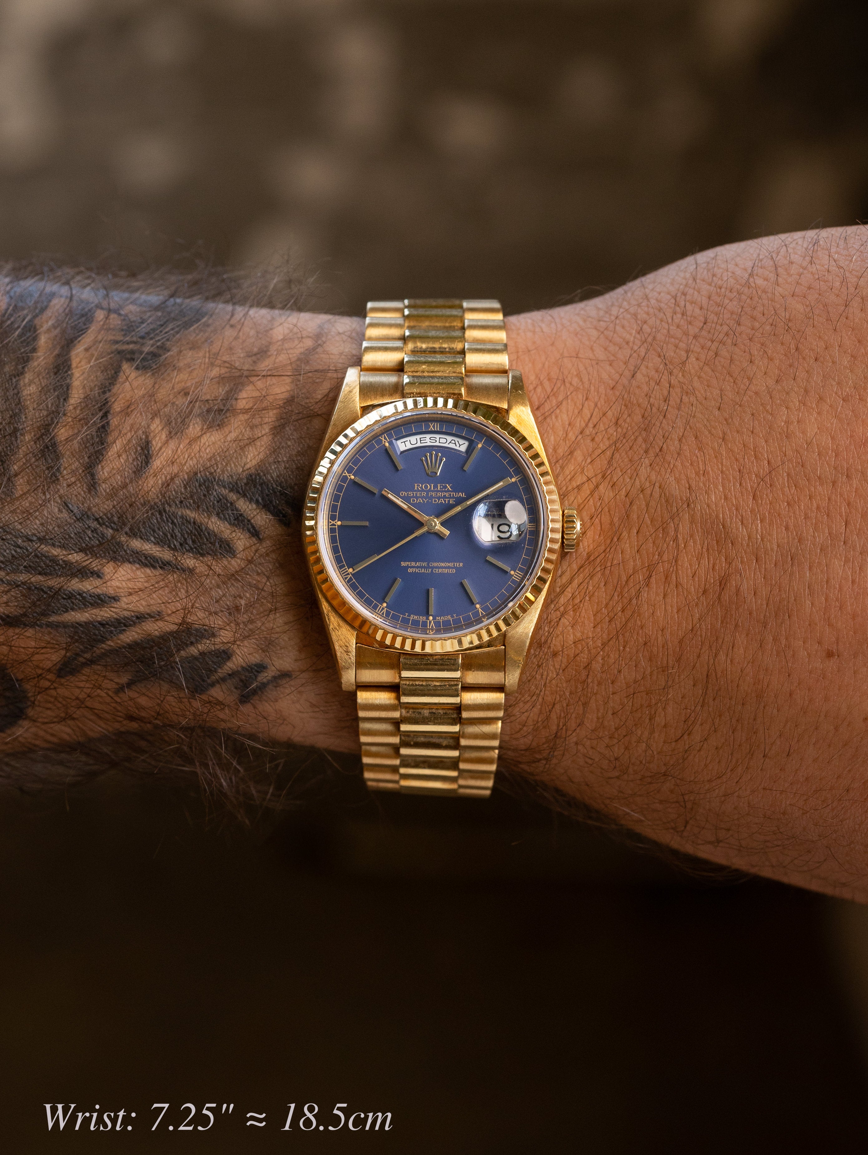 Rolex Day-Date Ref. 18238 - Blue 'Sunburst' Dial
