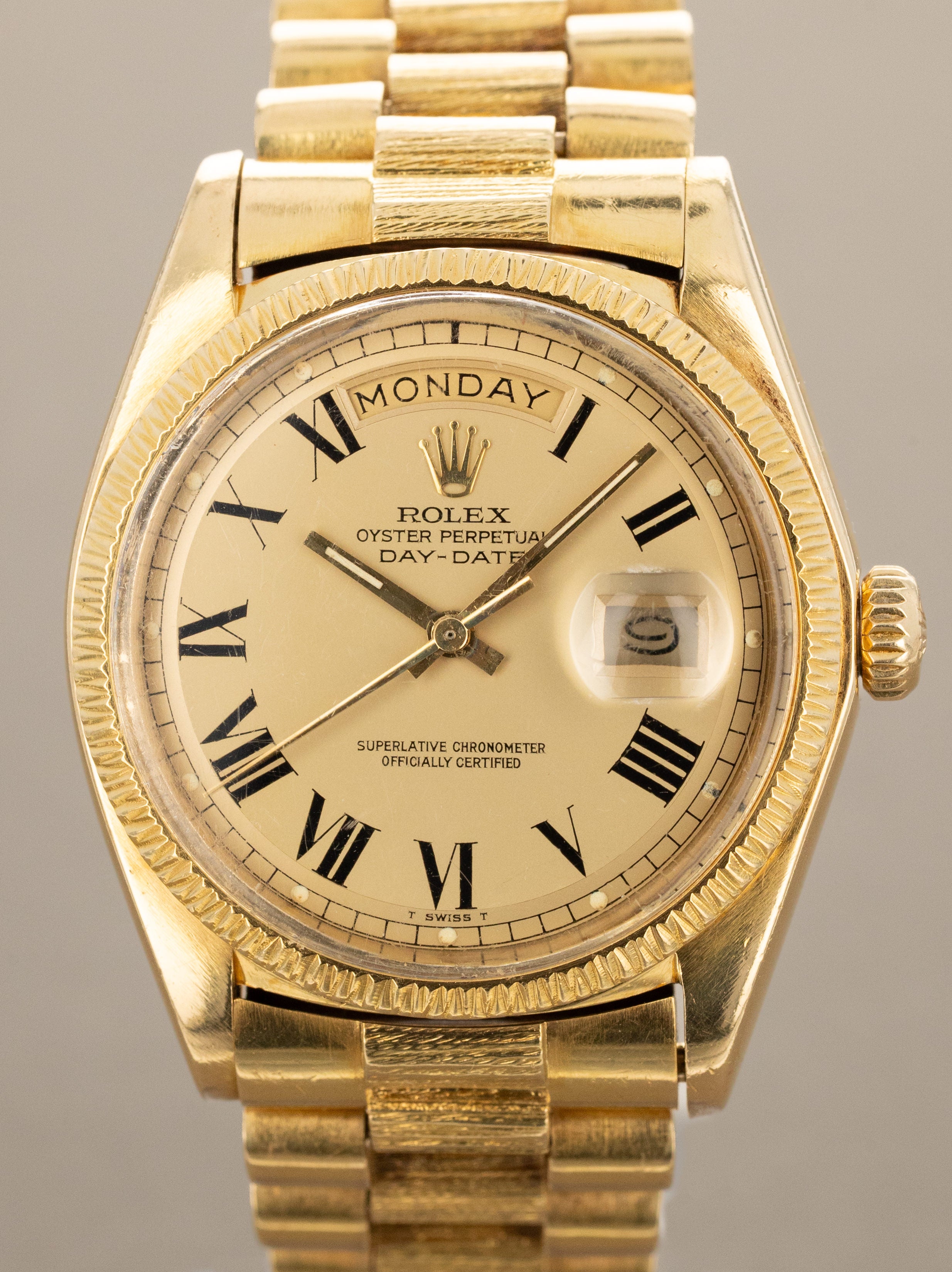 Rolex Day-Date Ref. 1807 'Bark' - Satin Champagne 'Buckley' Dial Unpolished