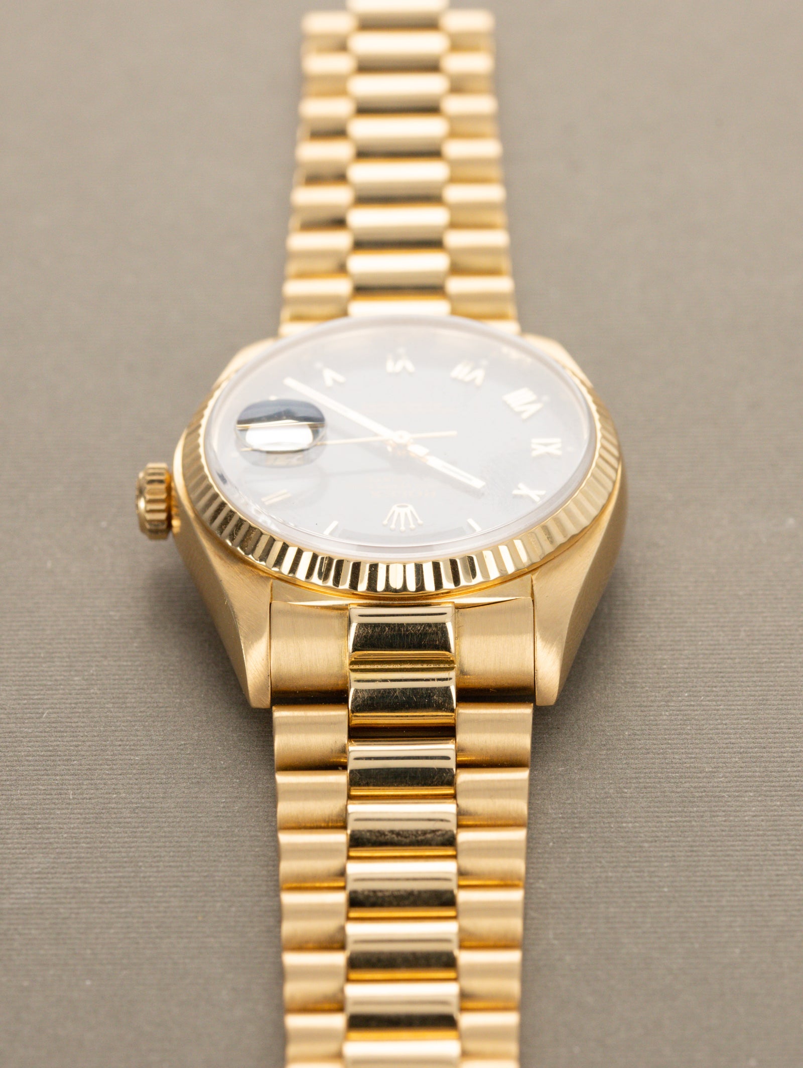 Rolex Day-Date Ref. 18038 - Blue 'Roman' Dial With Papers