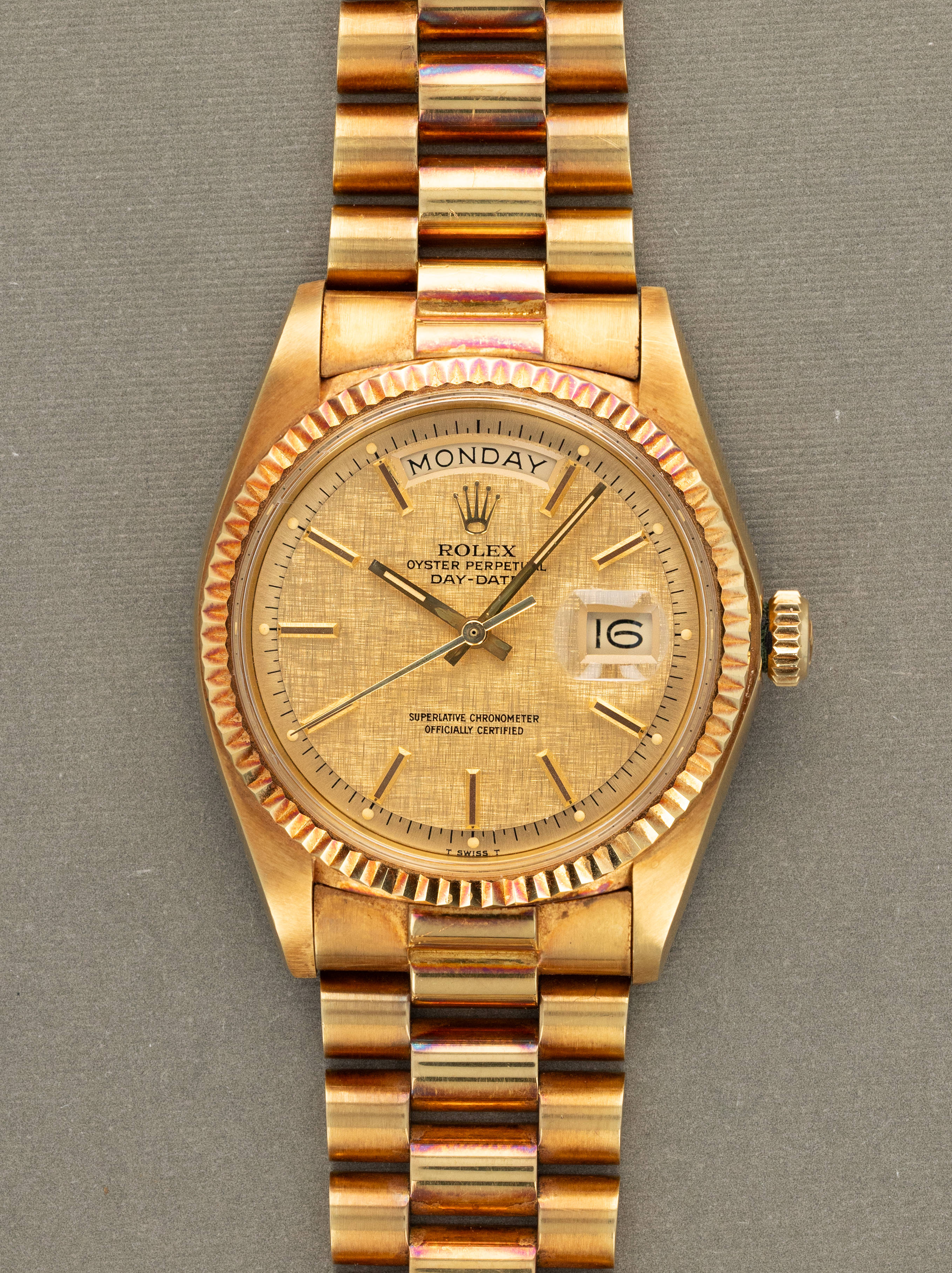 Rolex Day-Date Ref. 1803 - Champagne 'Linen' Dial Unpolished