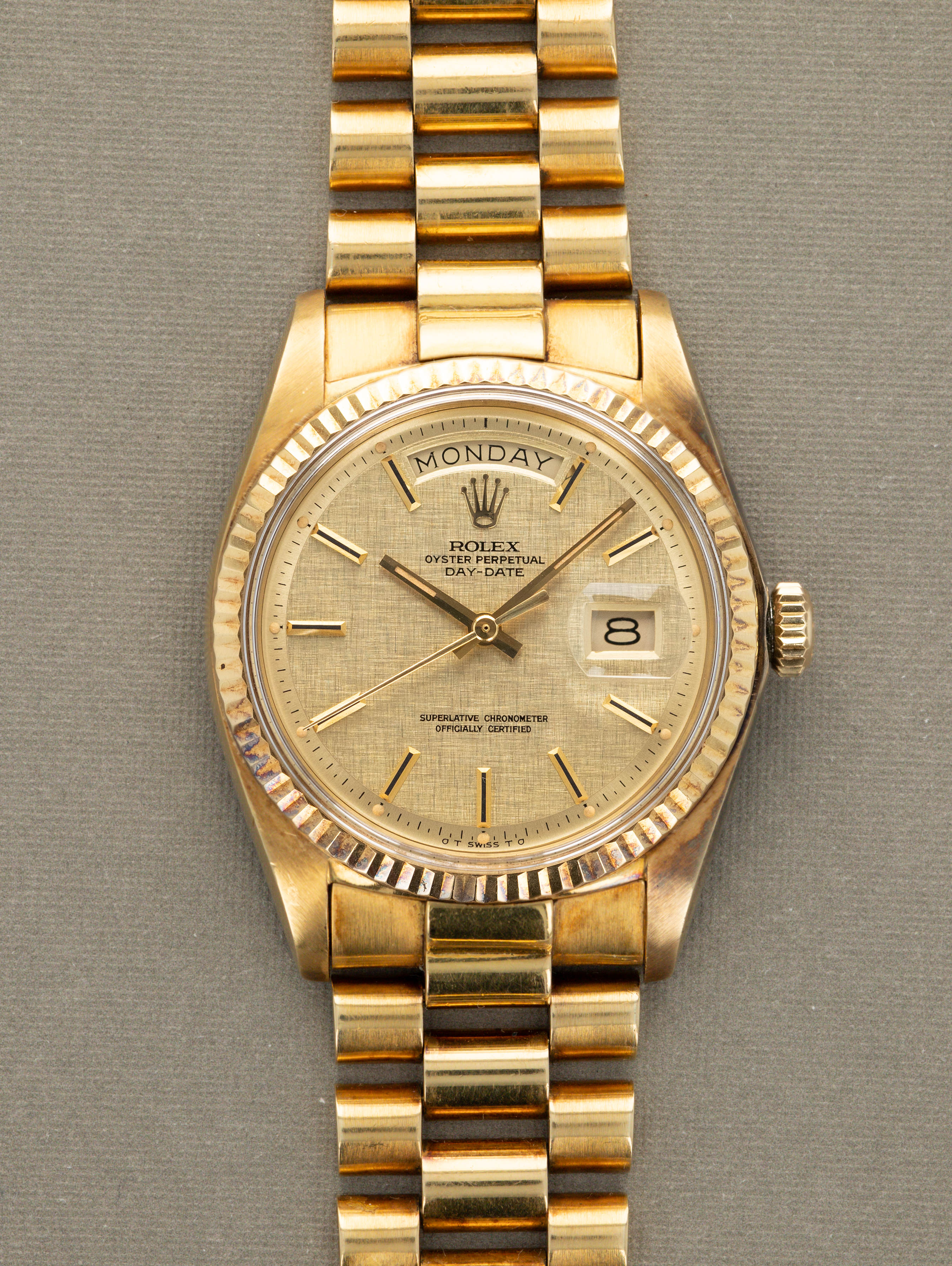 Rolex Day-Date Ref. 1803 - Champagne 'Linen Sigma' Dial Unpolished