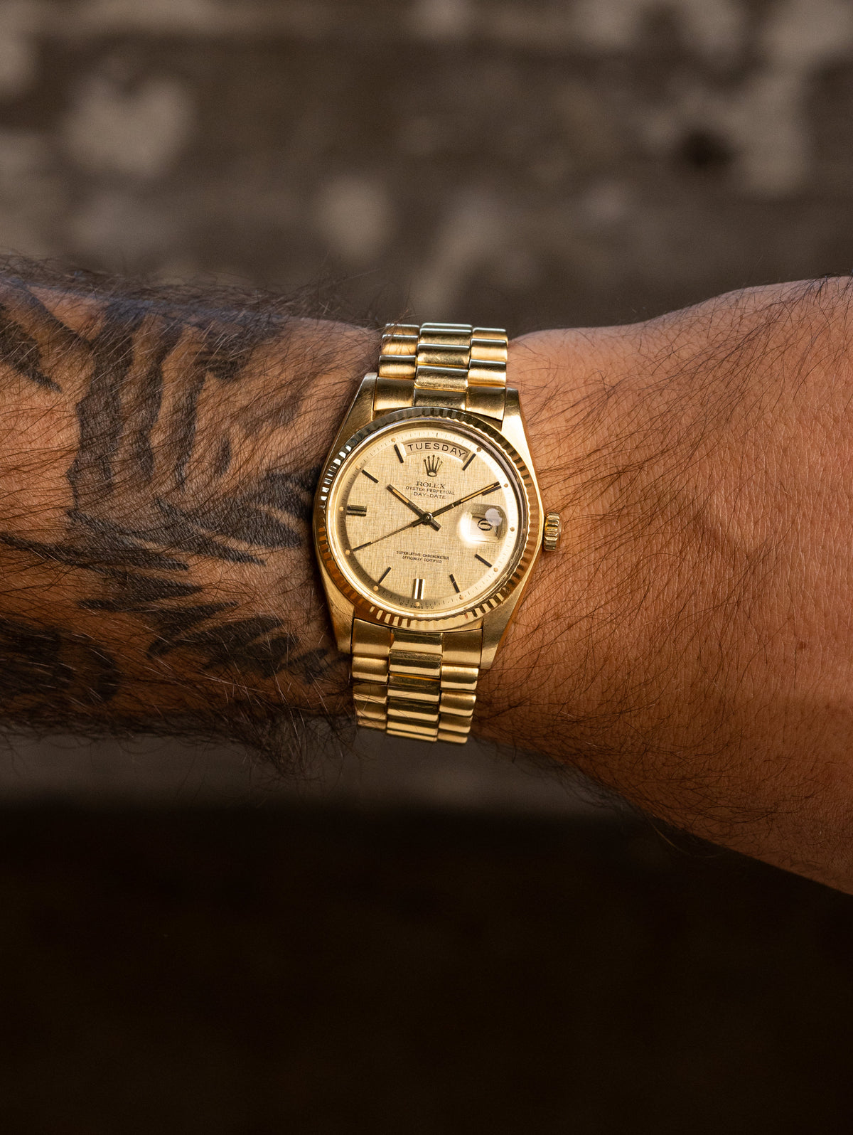 Rolex Day-Date Ref. 1803 - Champagne 'Linen Sigma' Dial