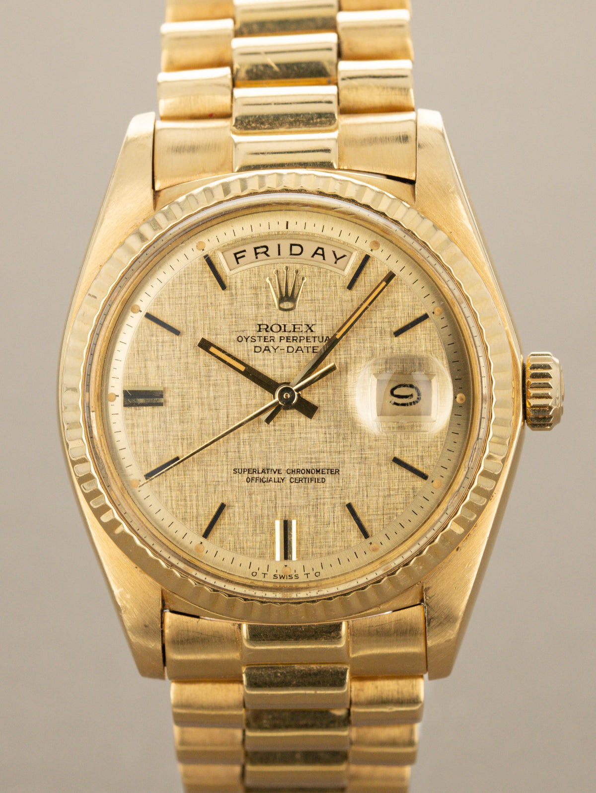 Rolex Day-Date Ref. 1803 - Champagne 'Linen Sigma' Dial