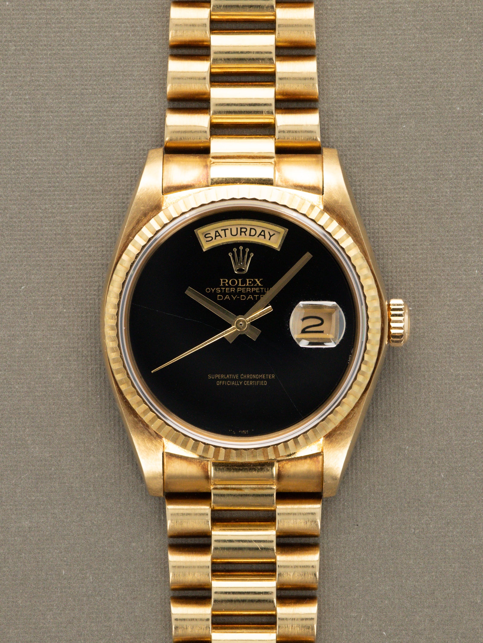 Rolex Day-Date Ref. 18038 - 'Onyx' Dial Unpolished