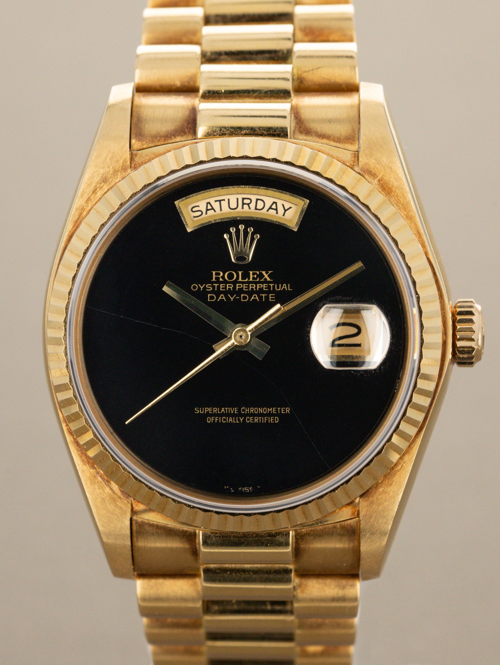 Rolex Day-Date Ref. 18038 - 'Onyx' Dial Unpolished