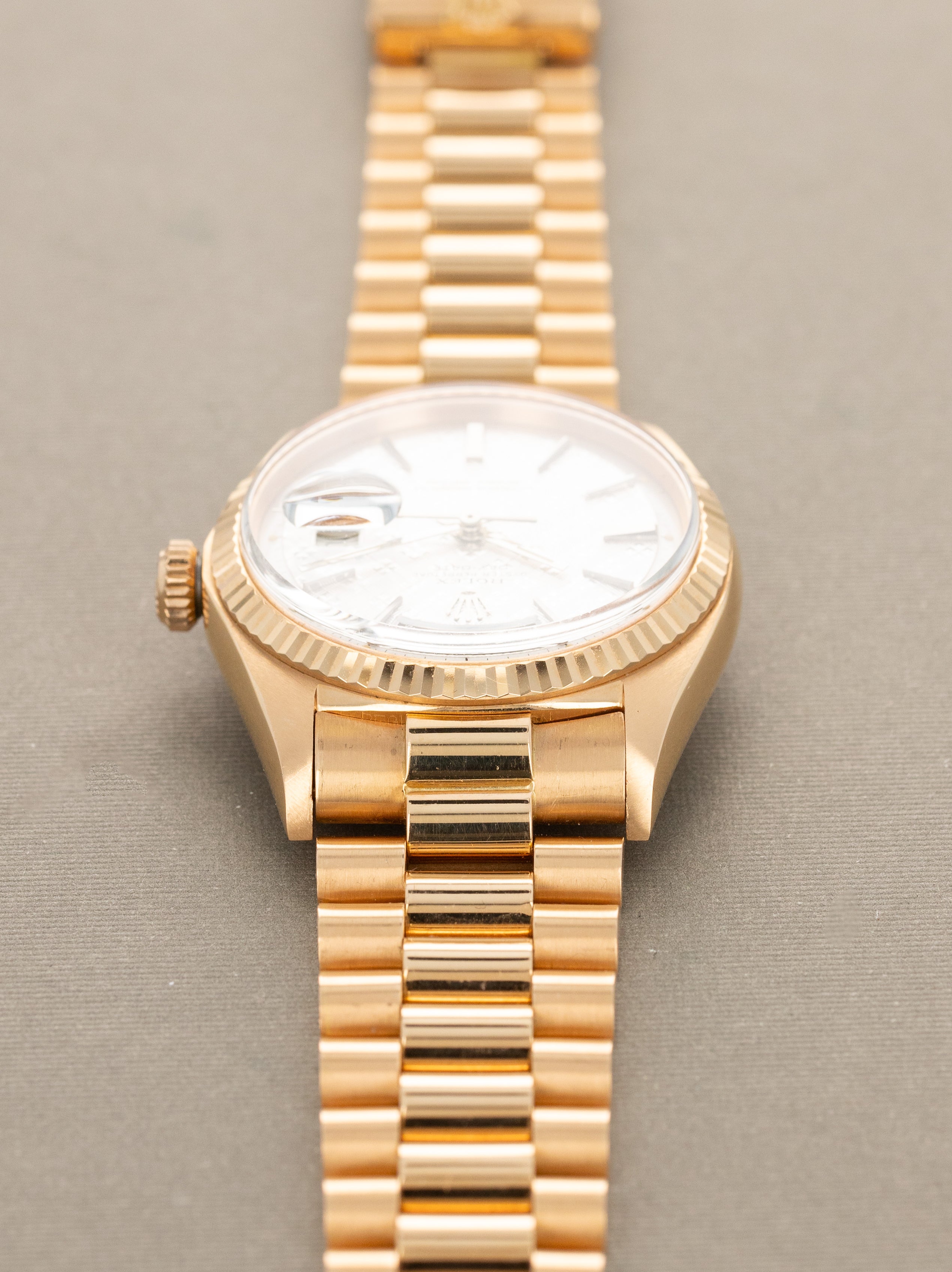 Rolex Day-Date Ref. 1803 - Rose Gold w/ Silver 'Guilloche' Dial Unpolised