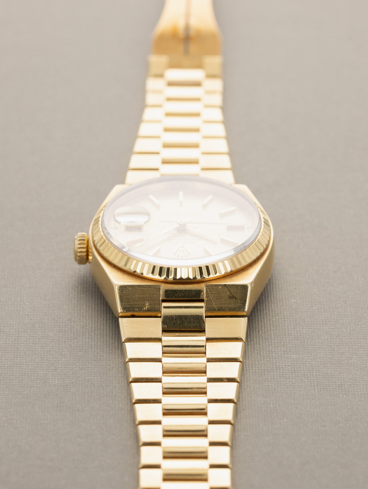 Rolex Oysterquartz Day-Date Ref. 19018 - Sunburst Champagne Dial W/ Box & Papers