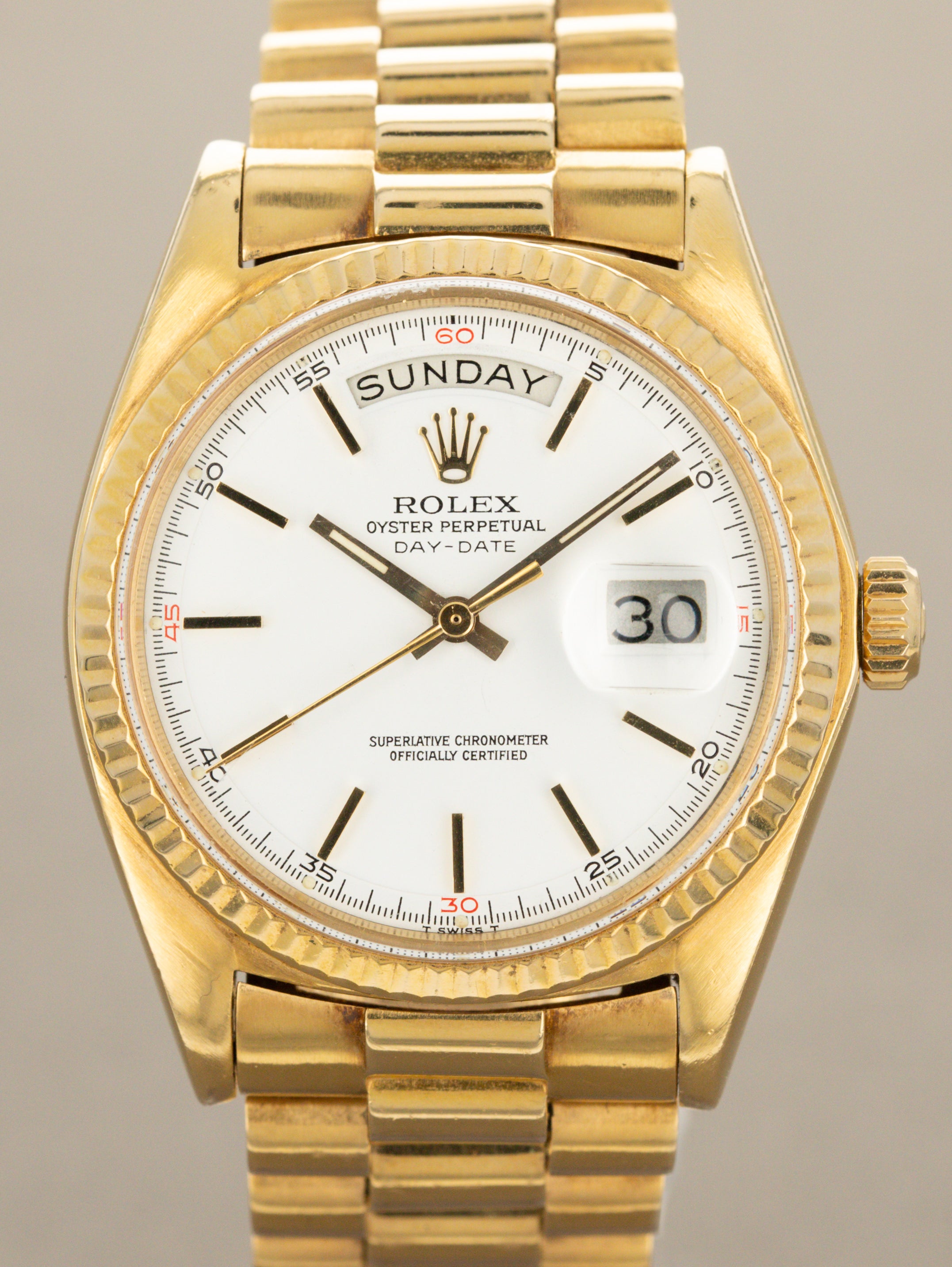 Rolex Day-Date Ref. 1803 - Matte White 'Red Quarter' Dial