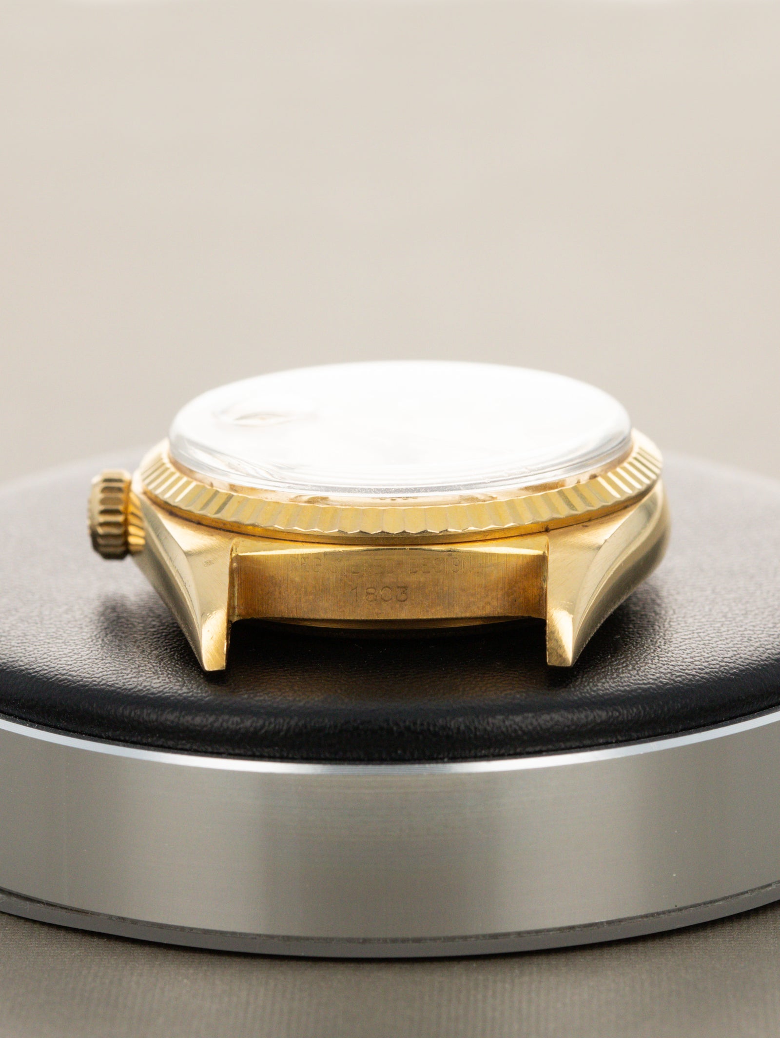 Rolex Day-Date Ref. 1803 - Sunburst Champagne 'Wide Boy-Sigma' Dial Unpolished W/ Box & Papers
