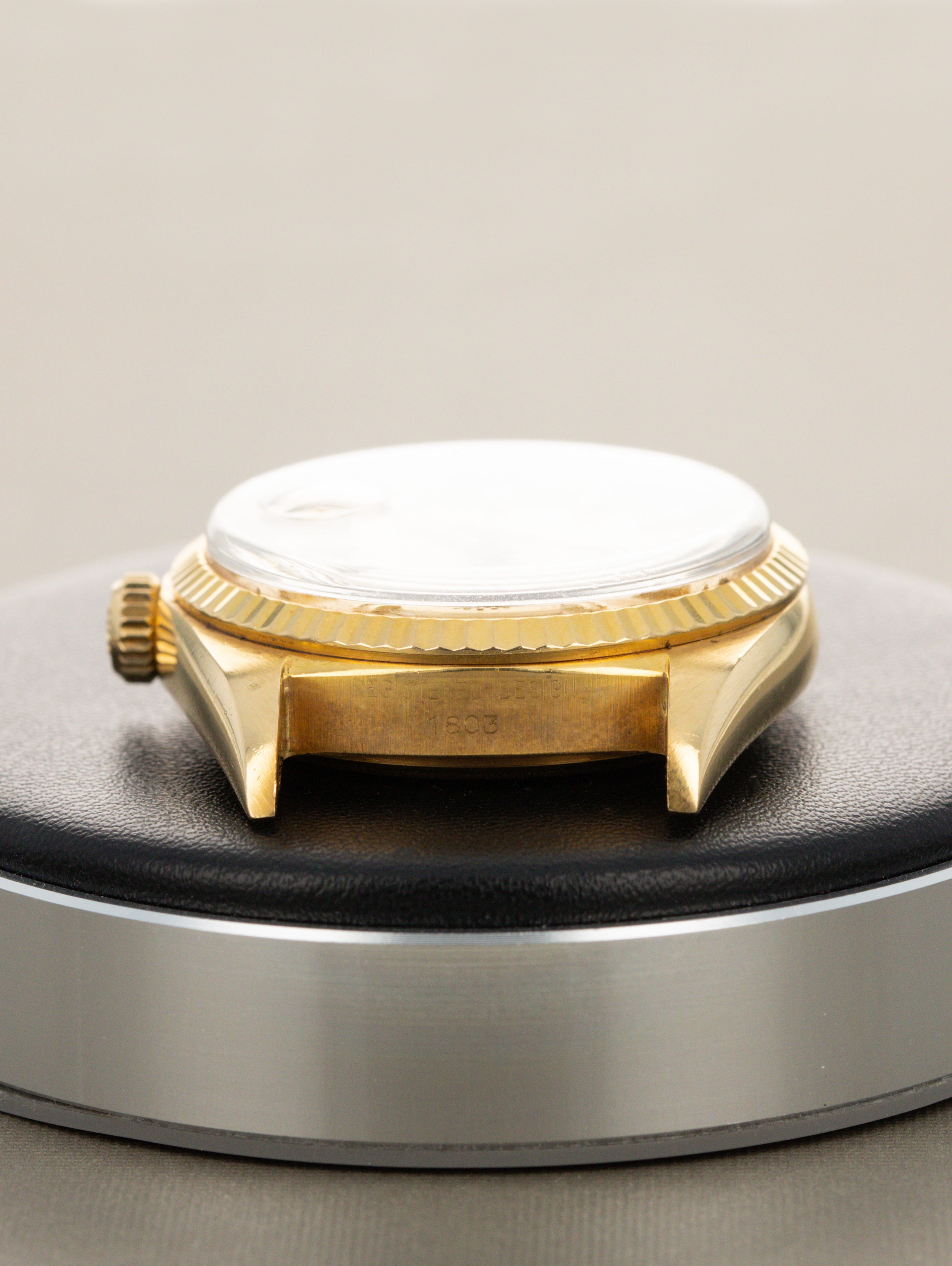 Rolex Day-Date Ref. 1803 - Sunburst Champagne 'Wide Boy-Sigma' Dial Unpolished W/ Box & Papers