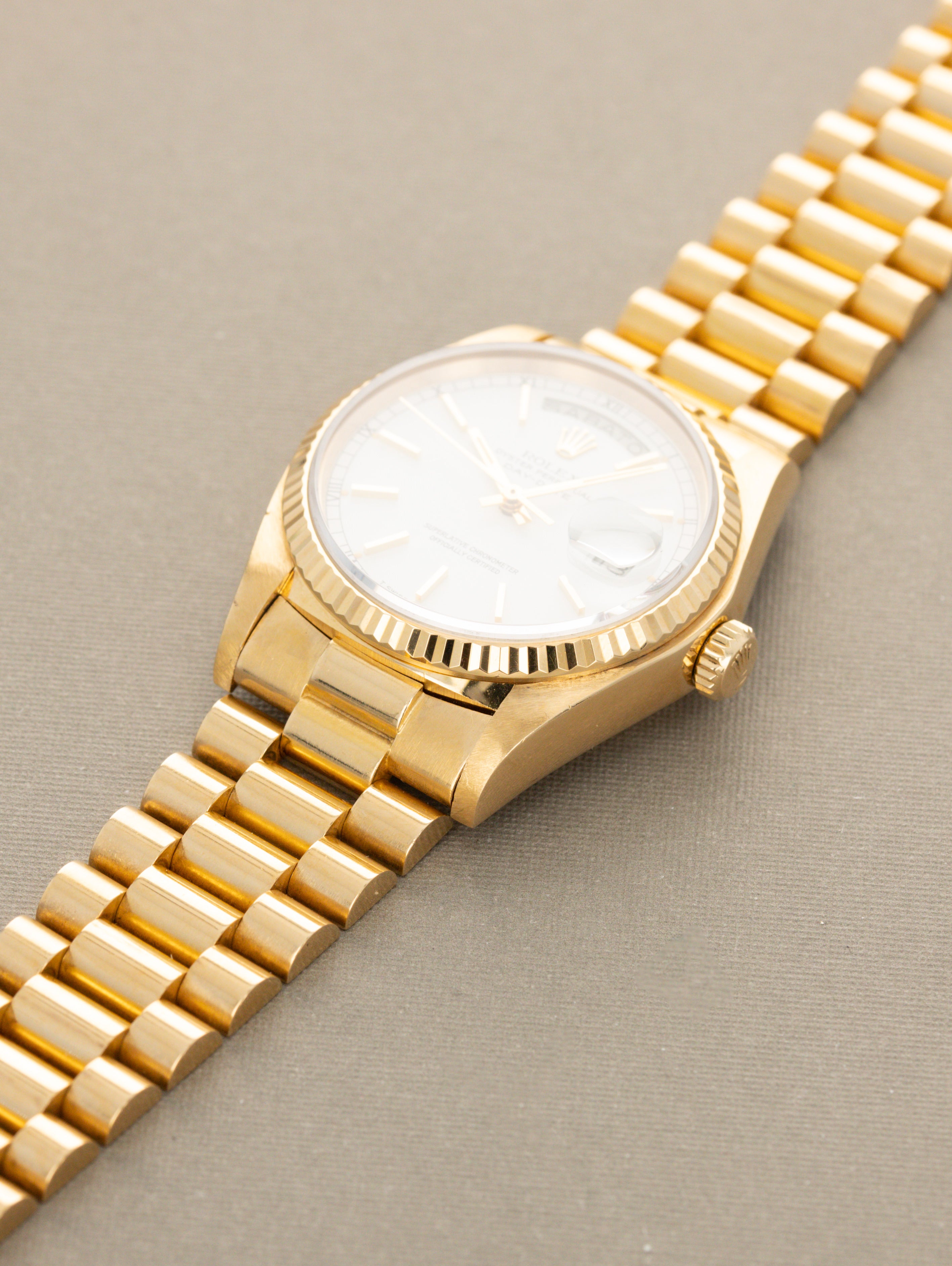 Rolex Day-Date Ref. 18038 - Matte White Dial Unpolished