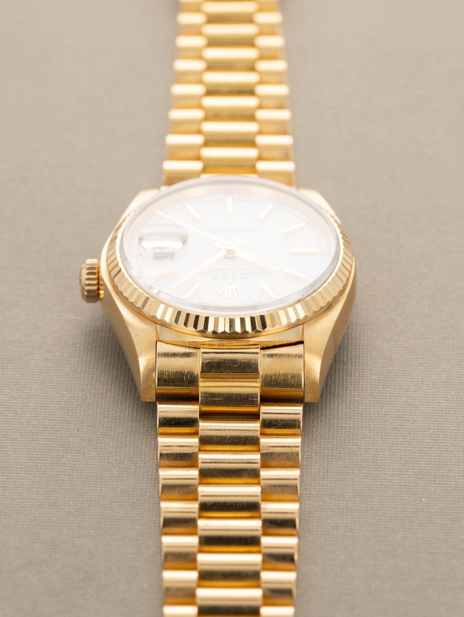 Rolex Day-Date Ref. 18038 - Matte White Dial Unpolished