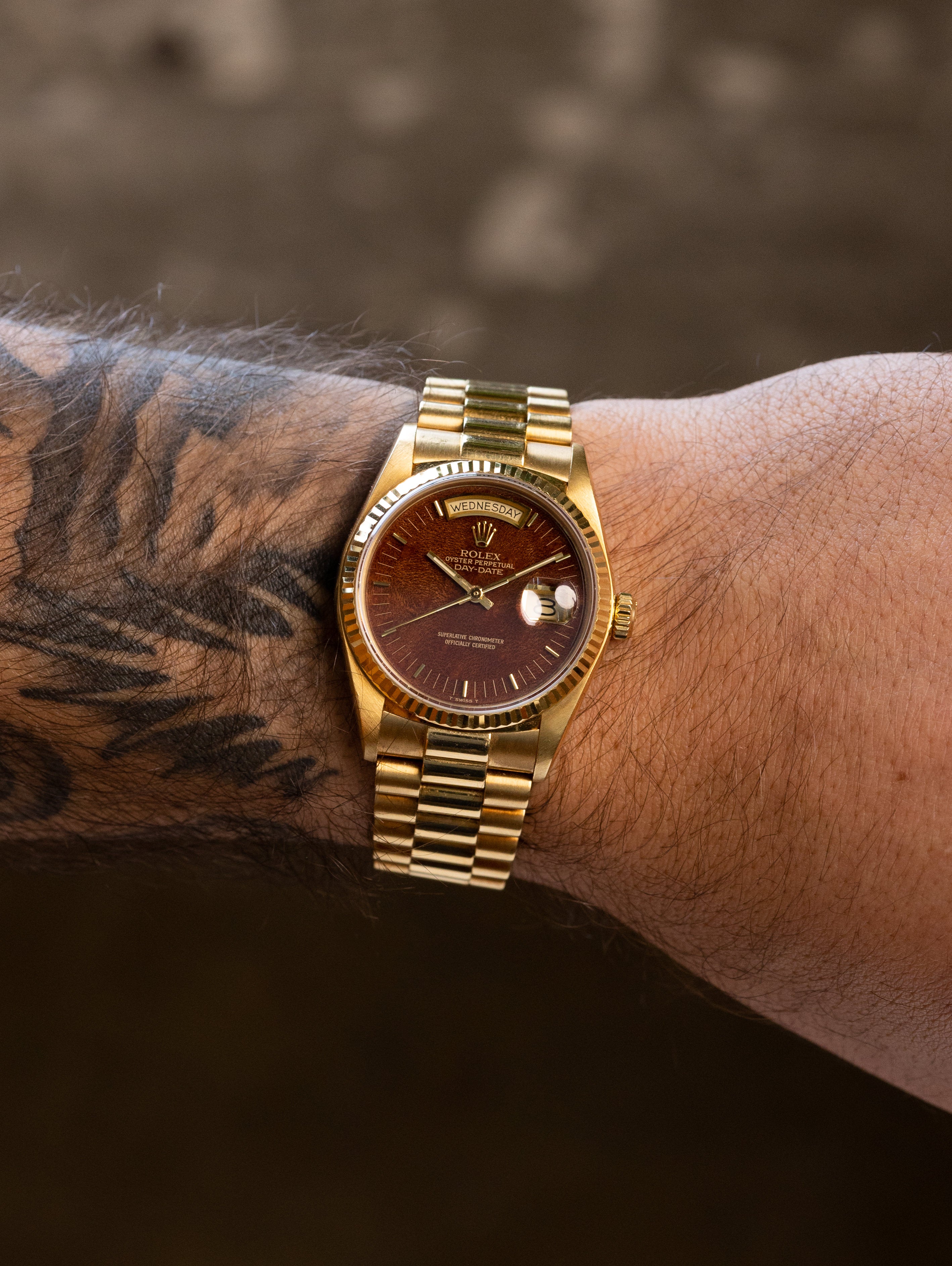 Rolex Day-Date Ref. 18038 - 'Burlwood' Dial