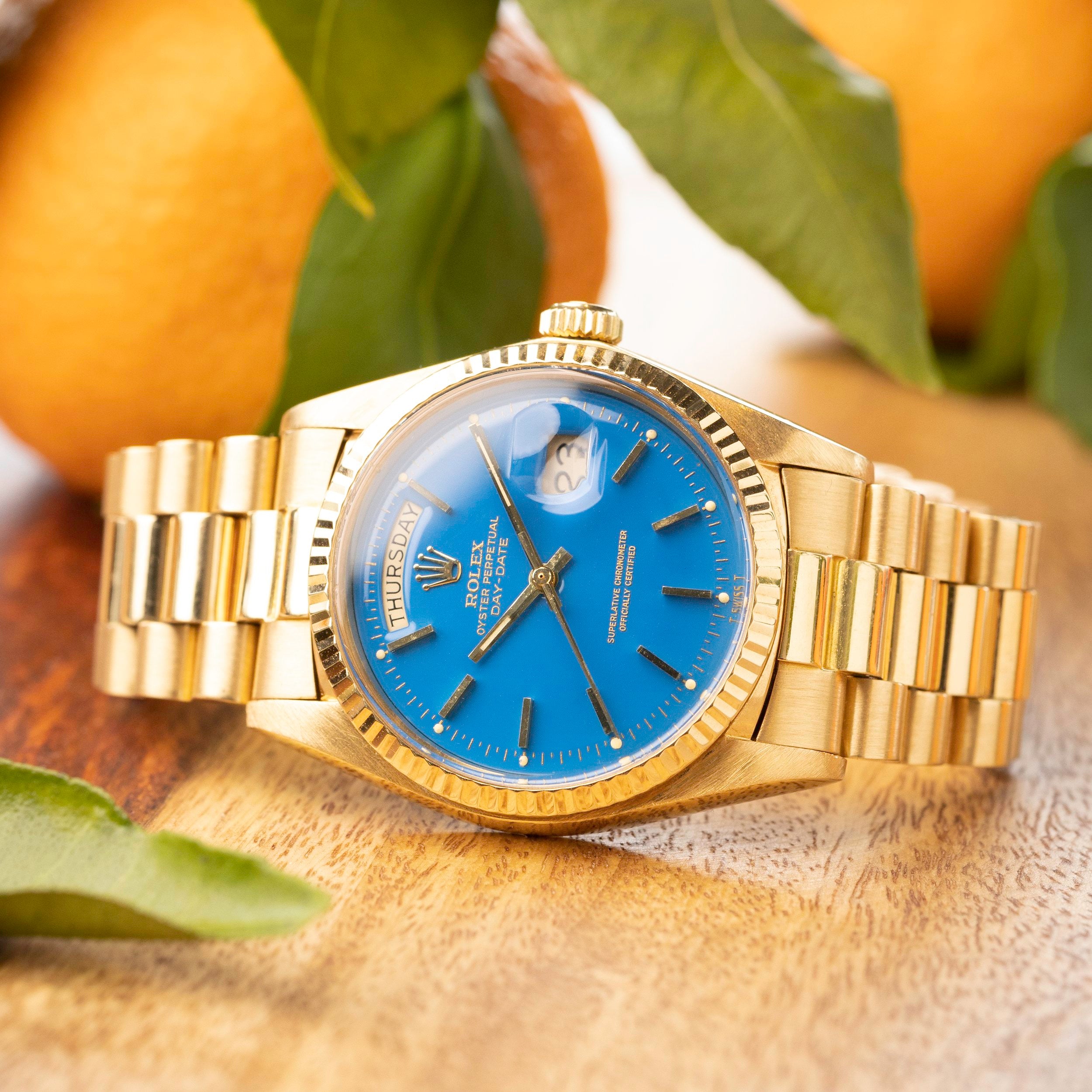 Rolex 1803 blue online dial