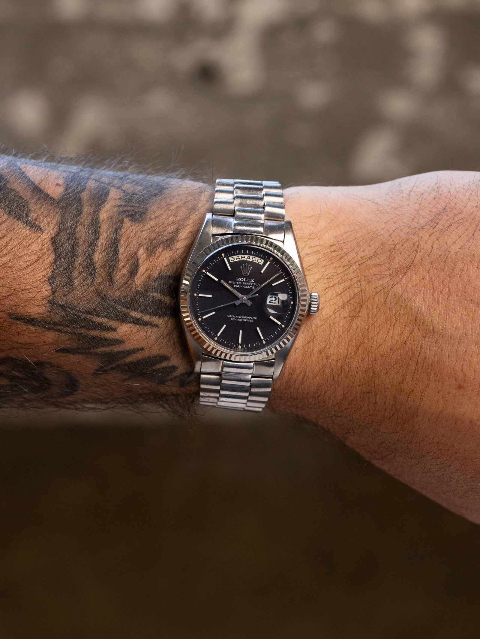 Rolex Day-Date Ref. 1803/9 - Black 'Confetti' Dial