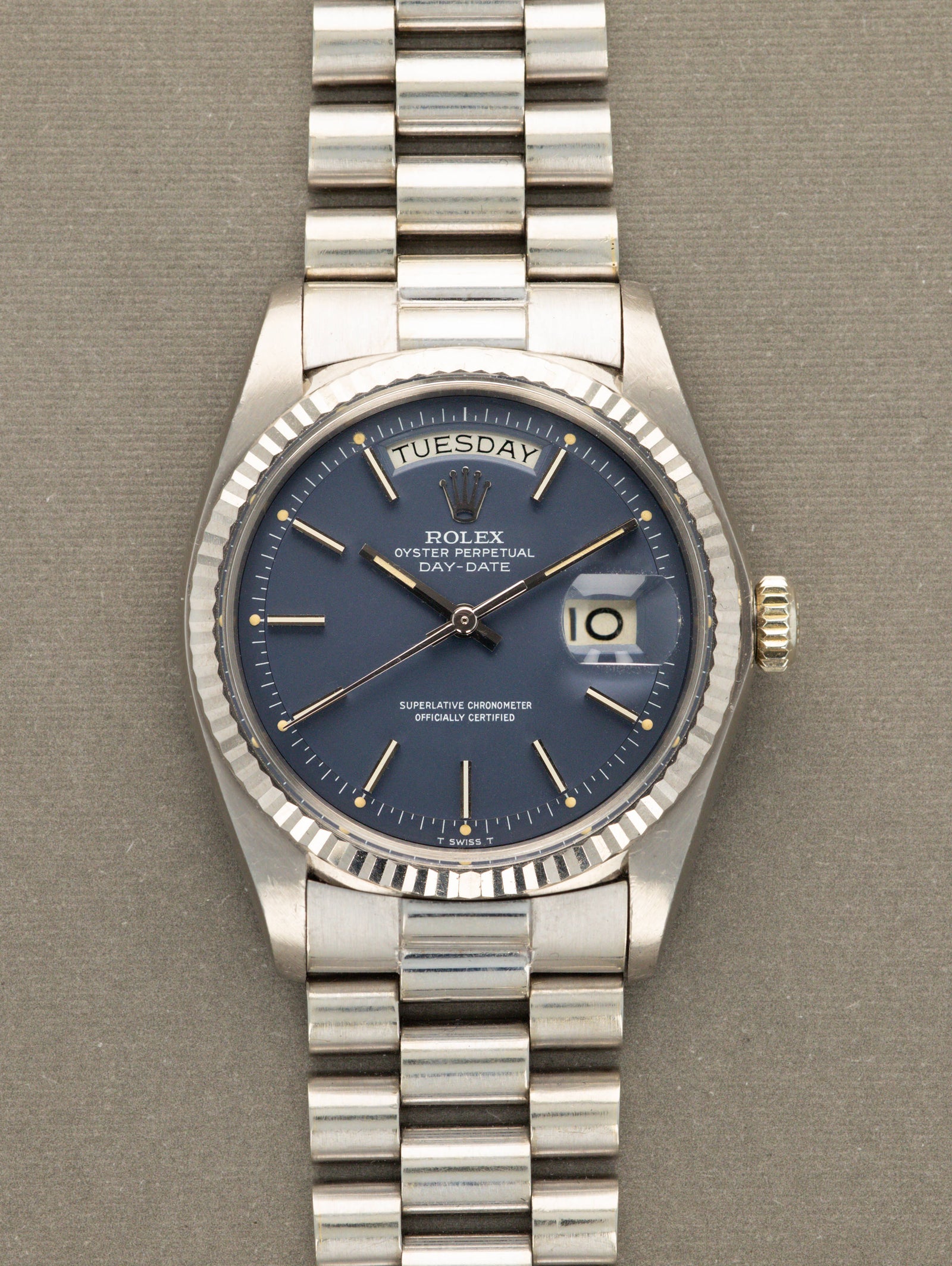 Rolex Day-Date Ref. 1803 - Satin Blue Dial Unpolished