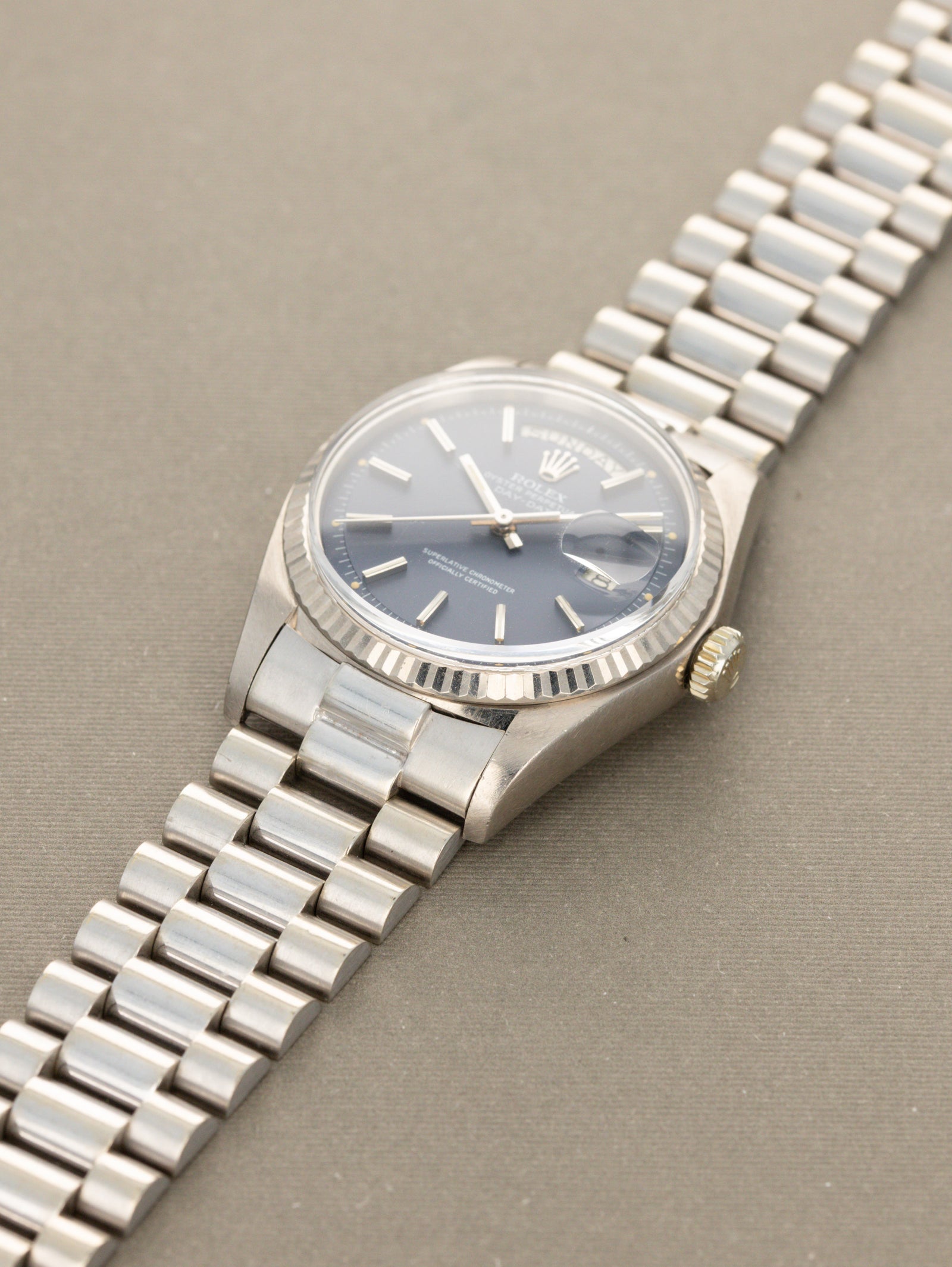 Rolex Day-Date Ref. 1803 - Satin Blue Dial Unpolished