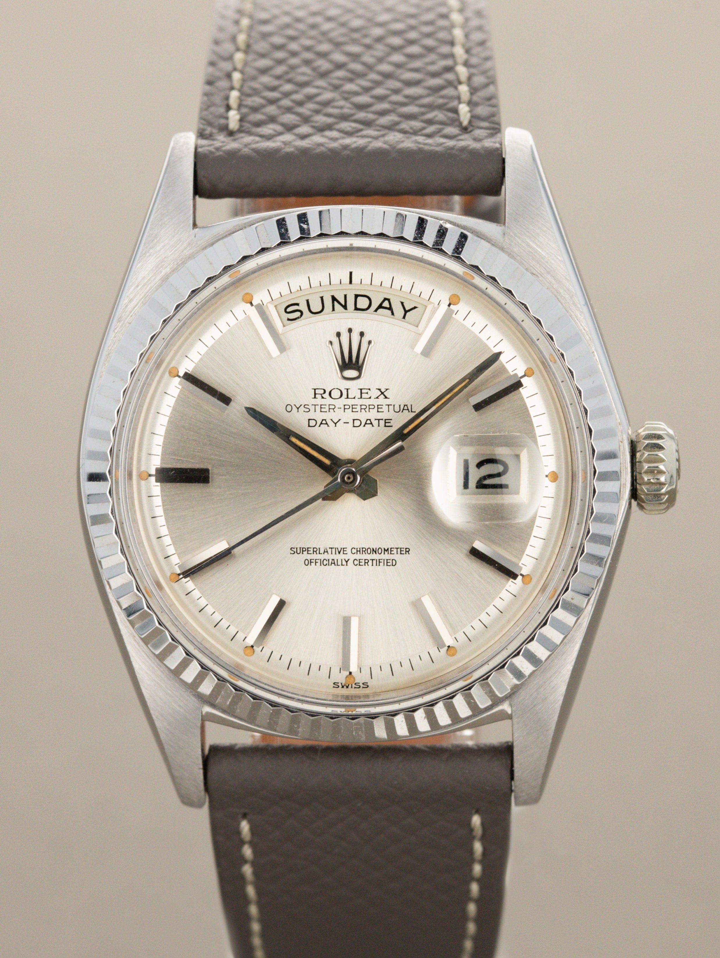 Rolex Day-Date Ref. 1803/9 - Sunburst Silver 'Swiss Only' Dial