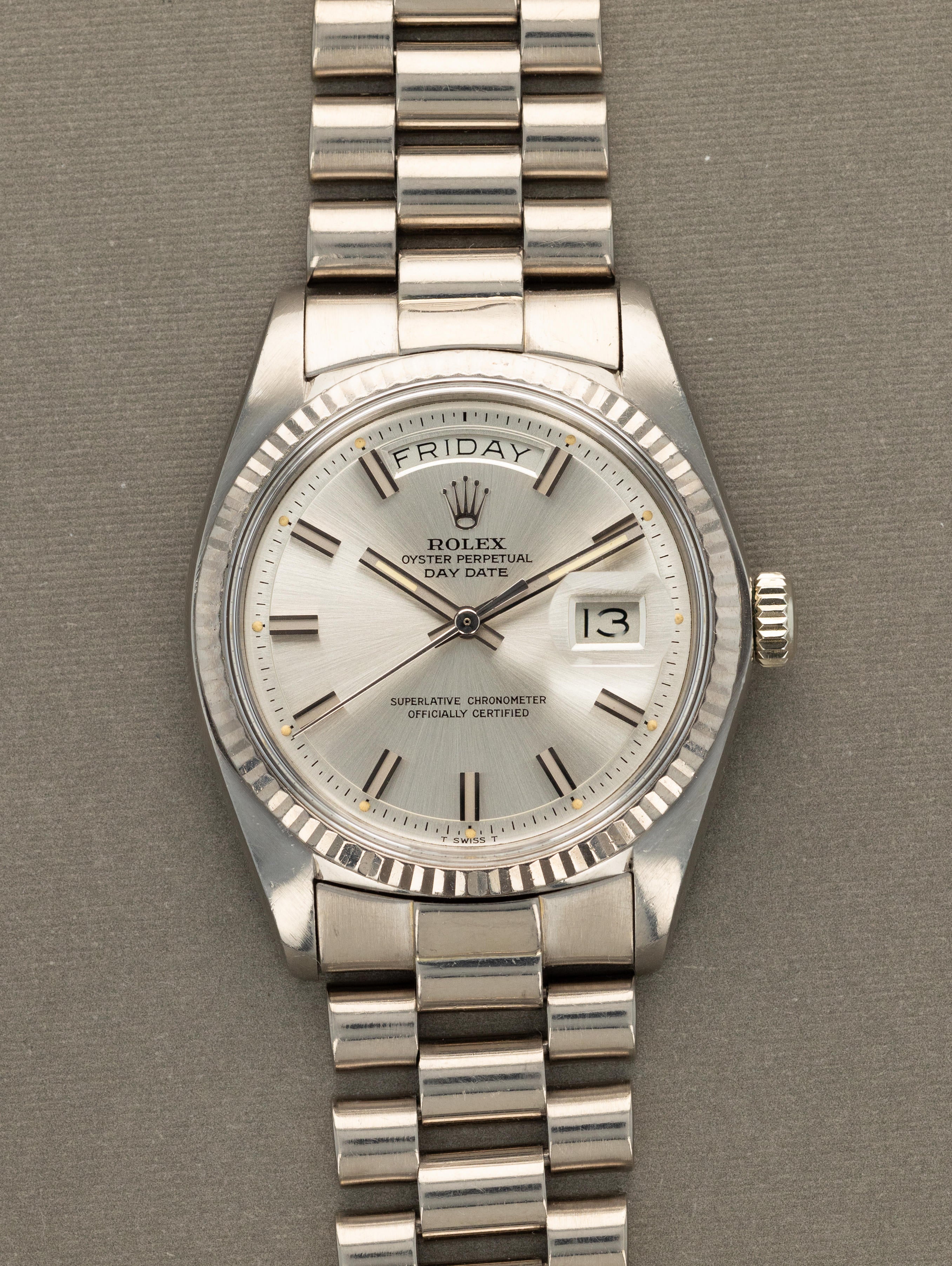 Rolex Day-Date Ref. 1803/9 - Sunburst Silver 'Wideboy' Dial Unpolished