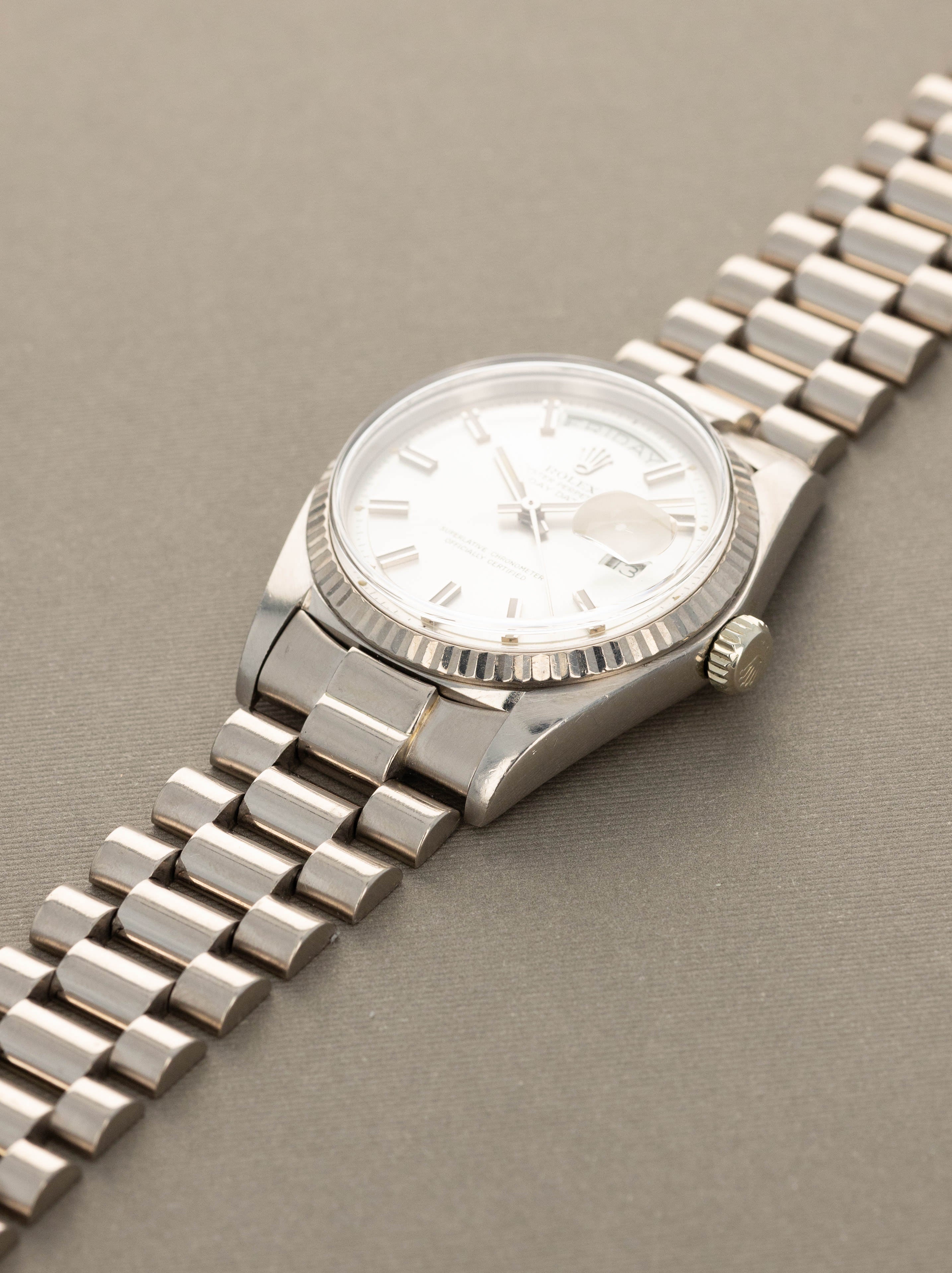 Rolex Day-Date Ref. 1803/9 - Sunburst Silver 'Wideboy' Dial Unpolished