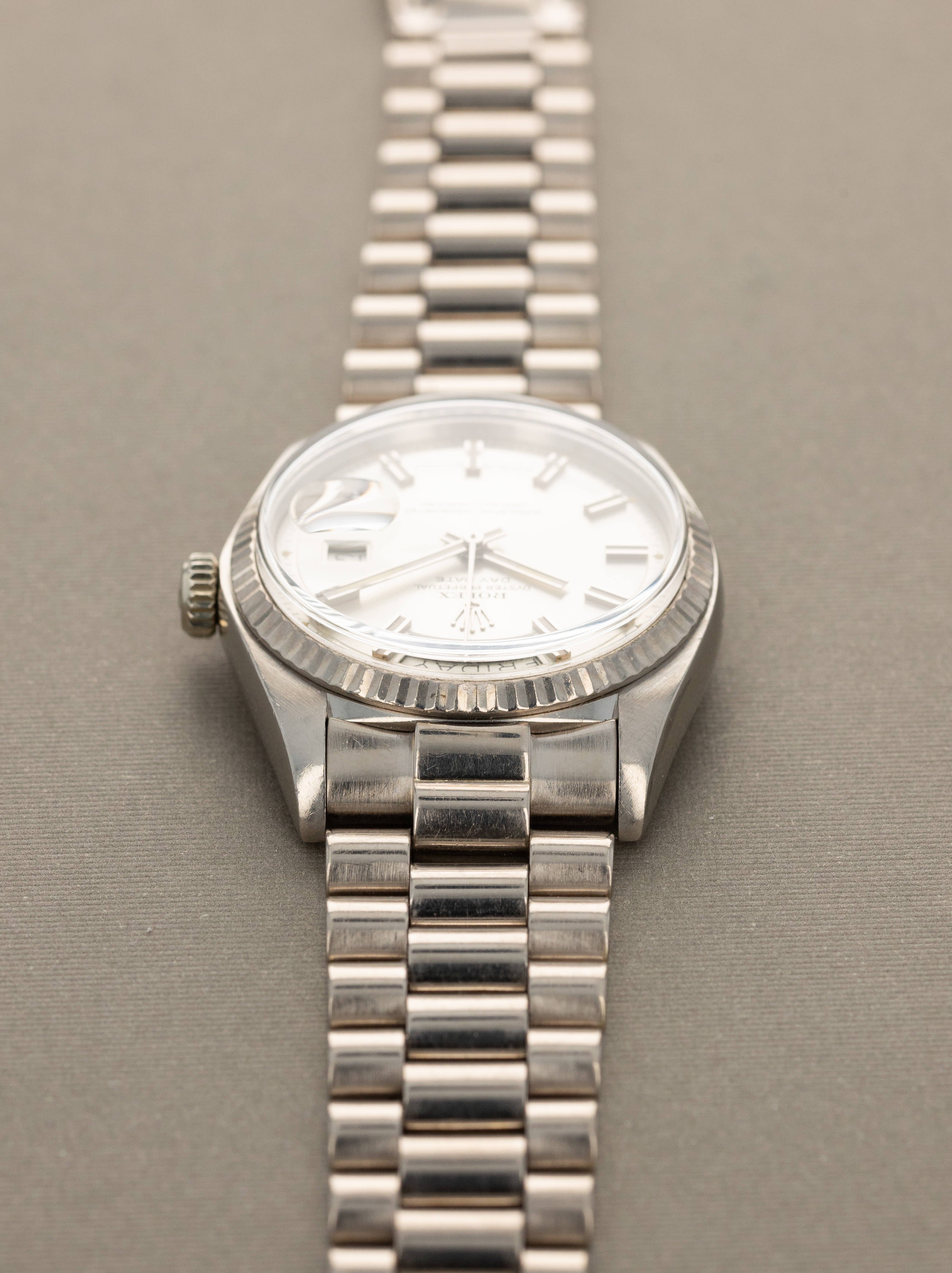 Rolex Day-Date Ref. 1803/9 - Sunburst Silver 'Wideboy' Dial Unpolished