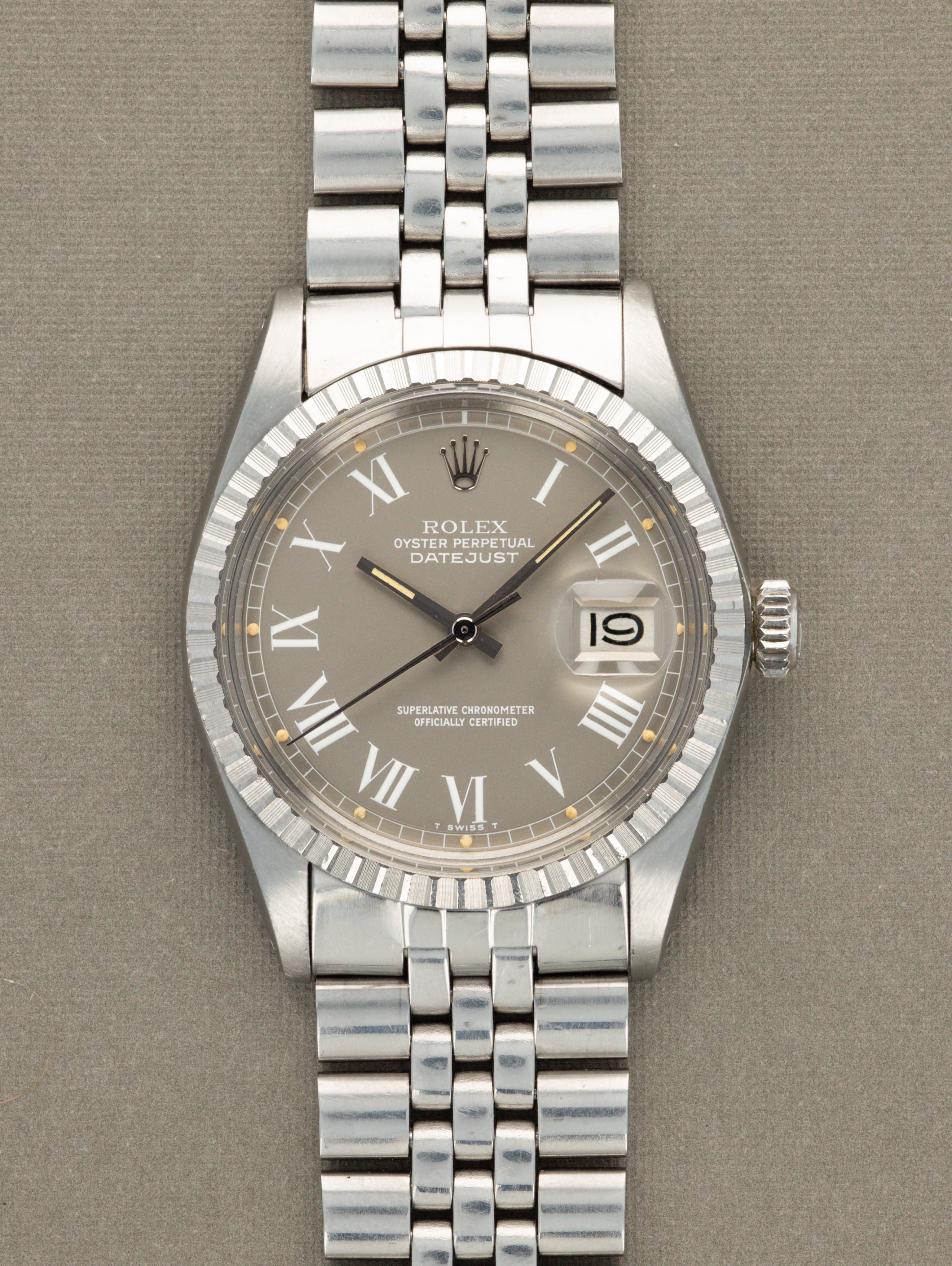 Rolex Datejust Ref. 1603 Satin Grey Buckley Dial