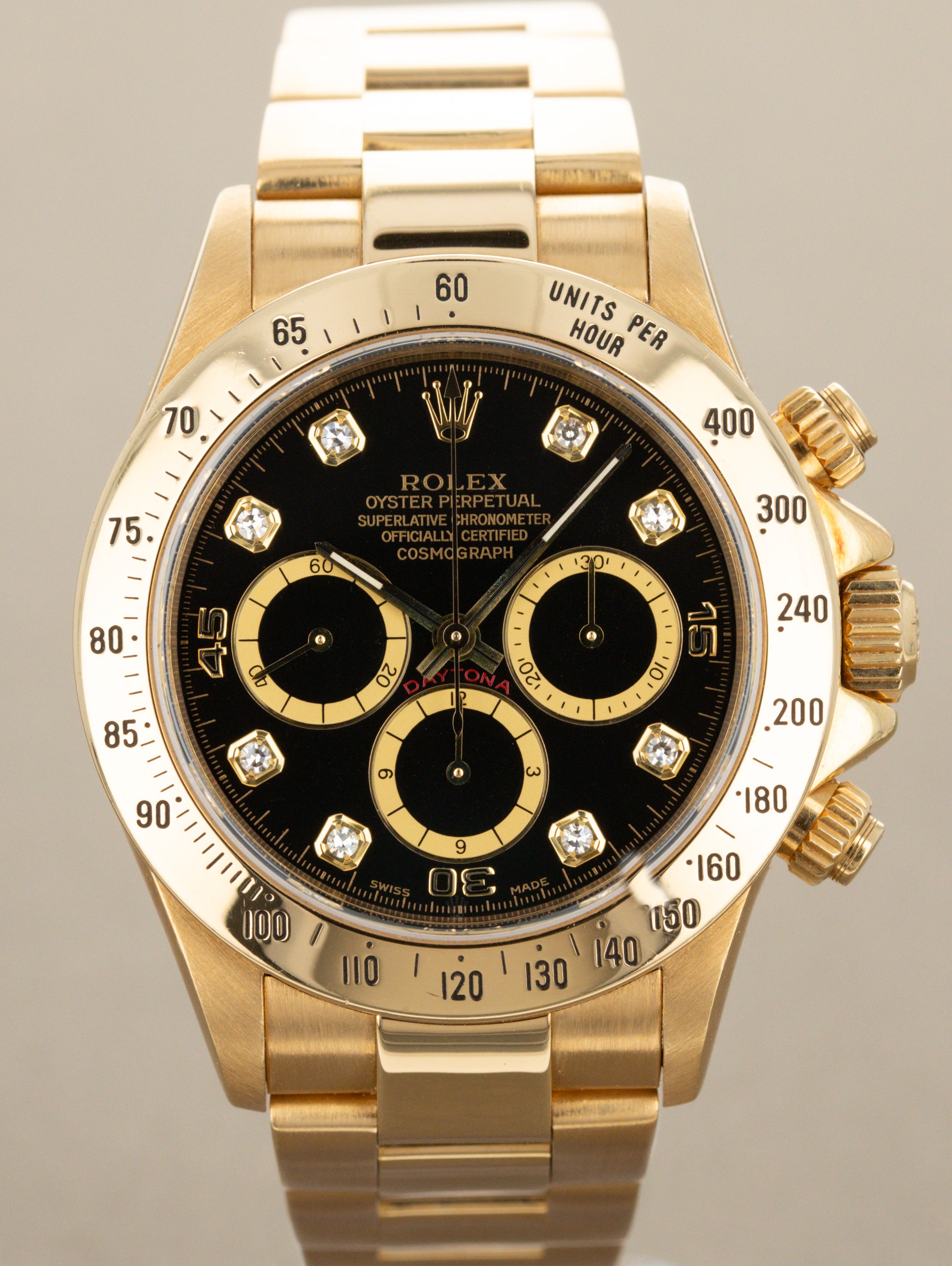 Rolex Daytona Ref. 16528 'Zenith' - Black 'Inverted 6' Diamond Dial