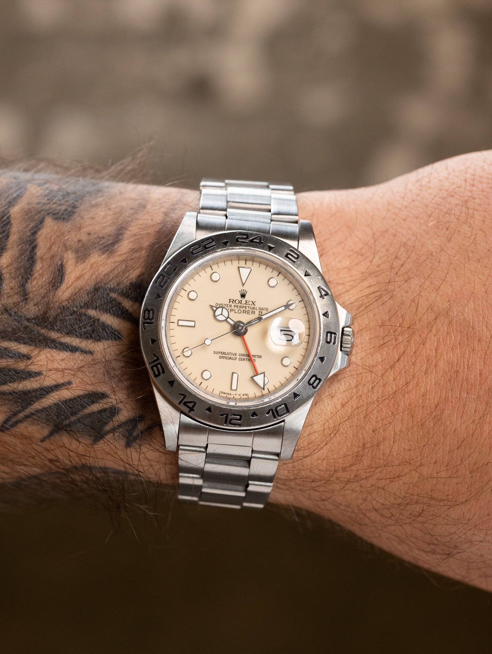 Rolex Explorer II Ref. 16550 - Cream 'Rail' Dial