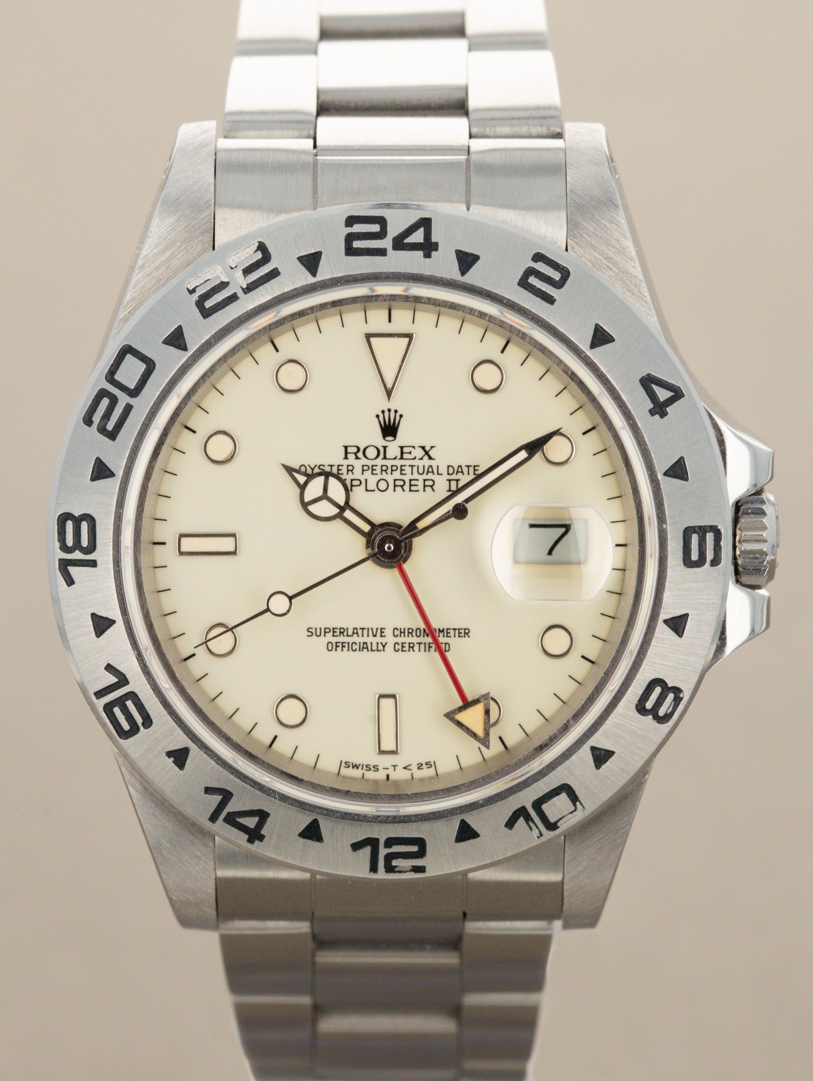 Rolex Explorer II Ref. 16550 - Cream 'Rail' Dial W/ Box & Papers