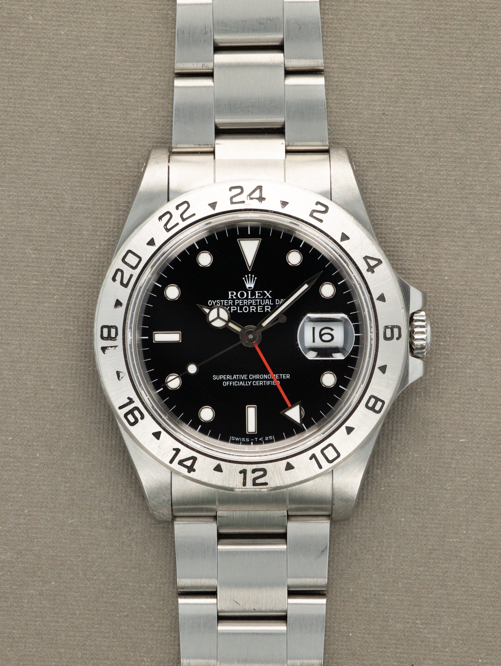 Rolex Explorer II Ref. 16570 - Gloss Black Dial w/ Box & Papers Unpolished